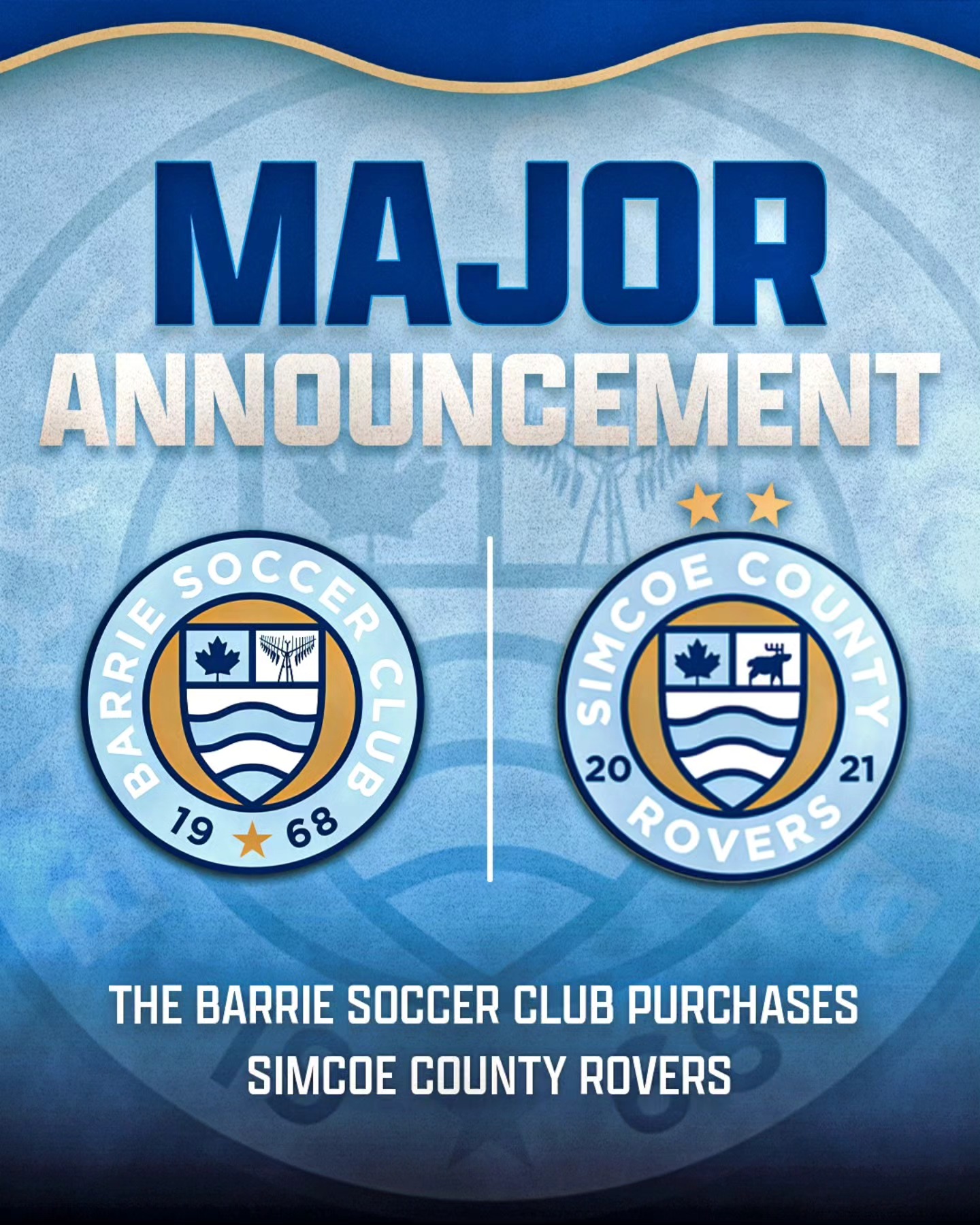 Barrie - A historic moment for soccer in our community. 🔵⚽️ Barrie ...