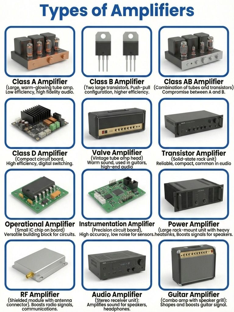WA - Types of Amplifiers, Their Use, Actual Photo. Follow for more like ...
