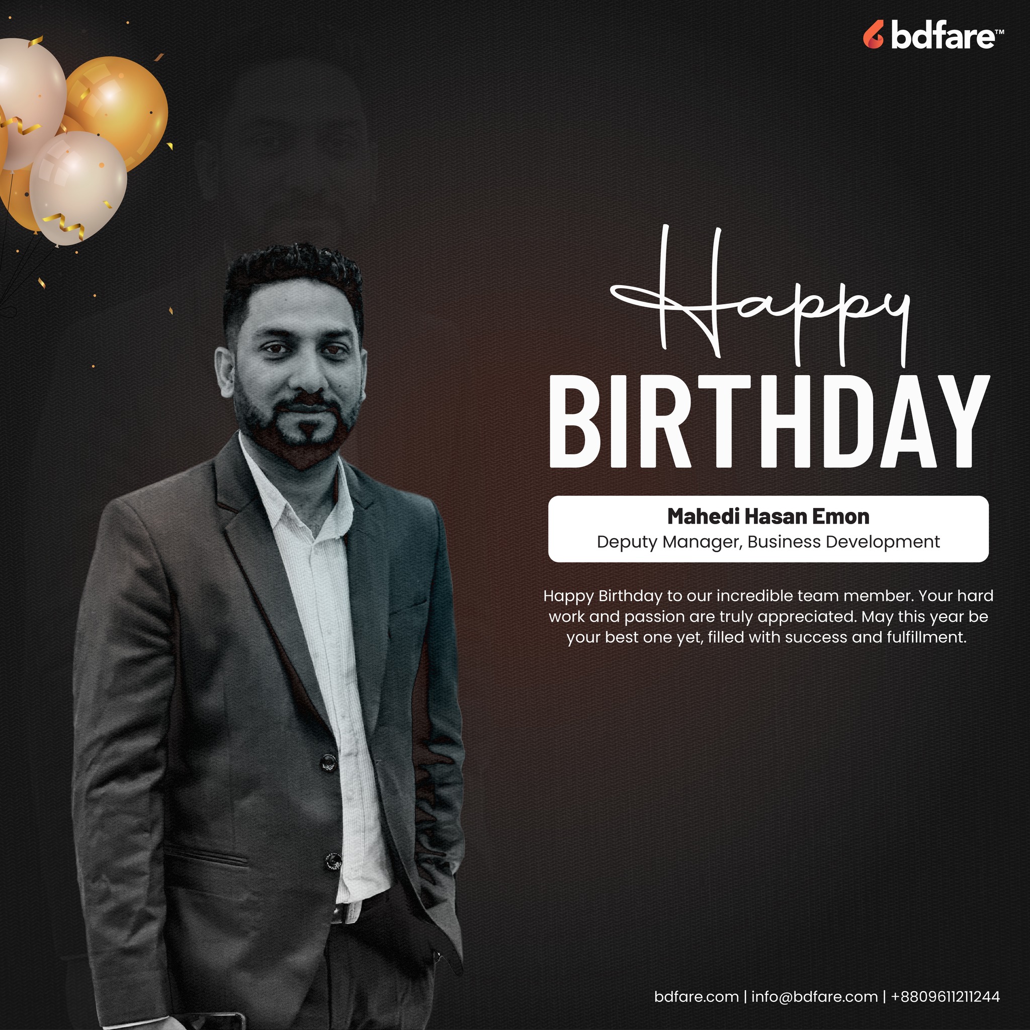 bdfare - Happy Birthday to our incredible team members,...