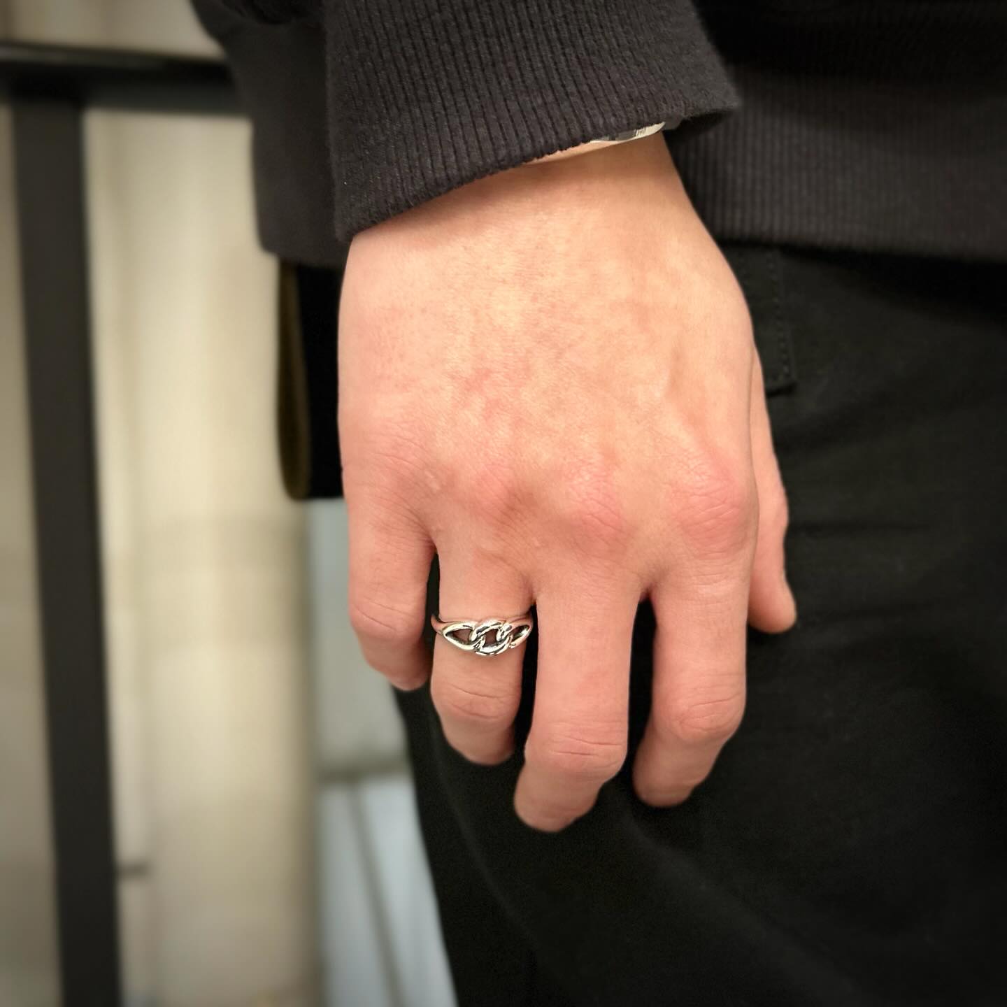 ENSEMBLE #2 - . Curb Chain Ring - S ¥17,600 COL：SILVER GOLD 