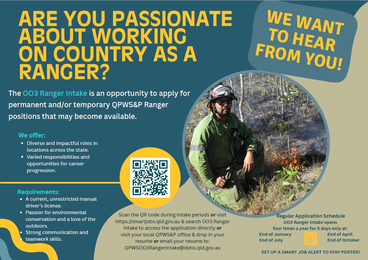 Friends - Want to turn your passion for parks into a career? Queensland ...