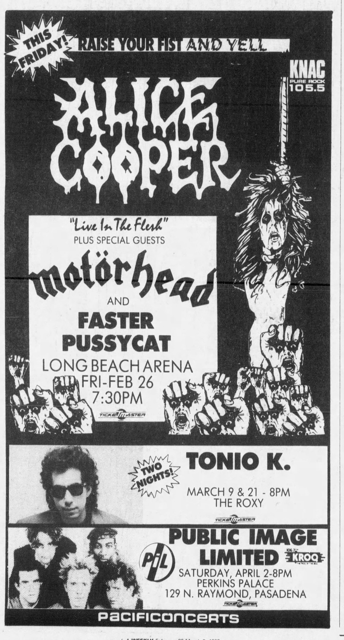 Alice Cooper's Raise Your Fist and Yell tour at Long Beach Arena