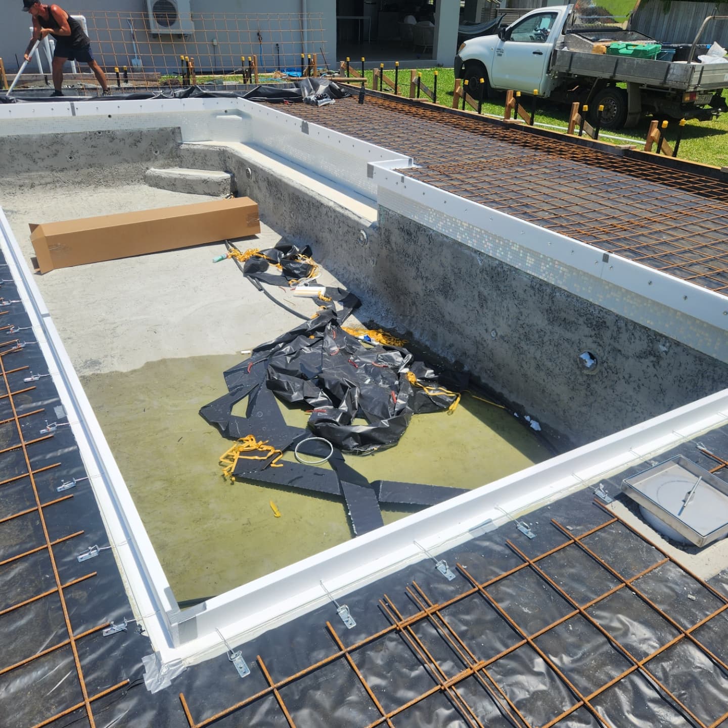 Seamless pool surround setup and... - Whitsunday pool edges | Facebook