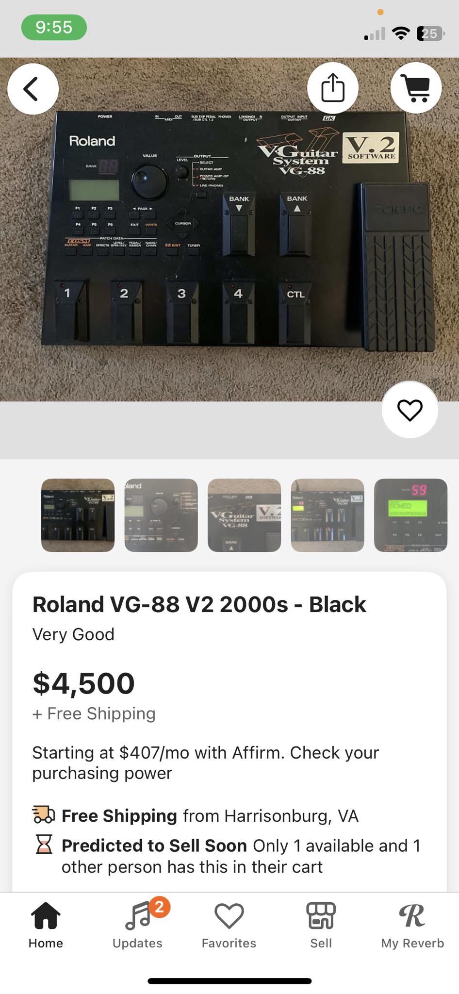 I have a Roland Vg 88 v2 but what is our take on the unit selling