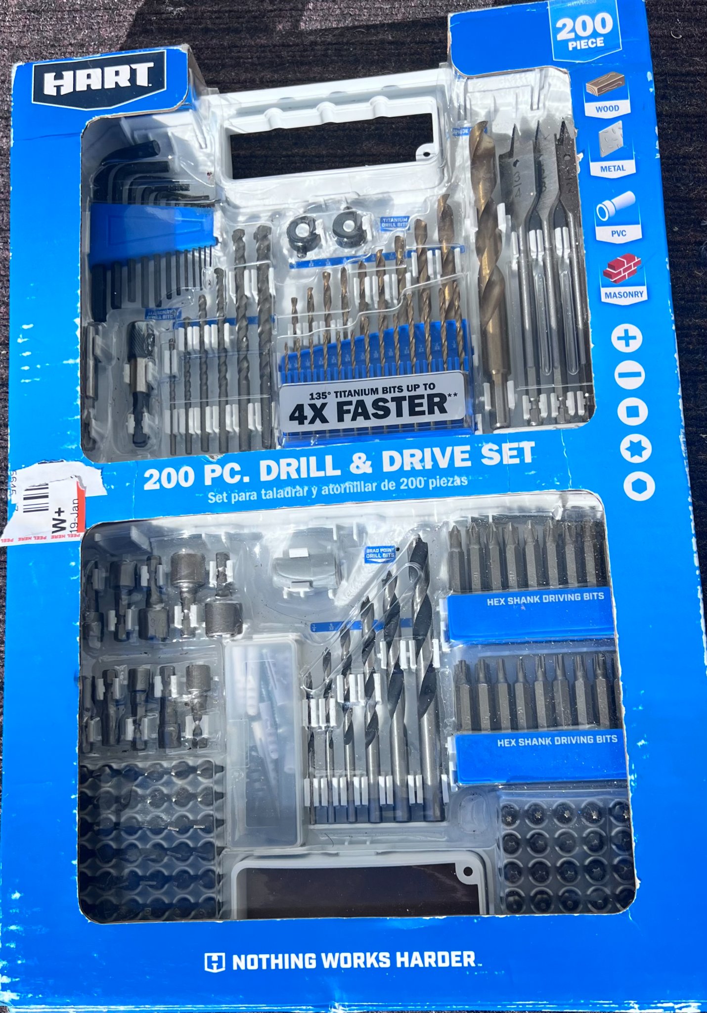 HART 200-Piece Drill & Drive Bit Set - Mixed Hand Tool Sets - Colonie ...