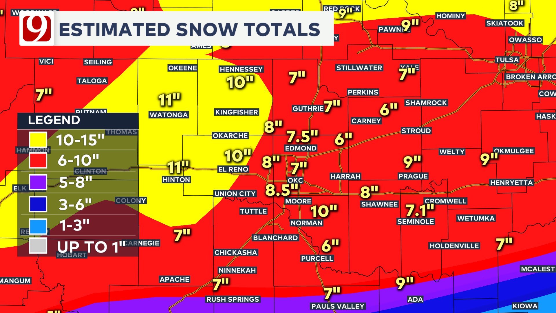 SNOWFALL TOTALS FOR THE... - Meteorologist Andrew Adams | Facebook