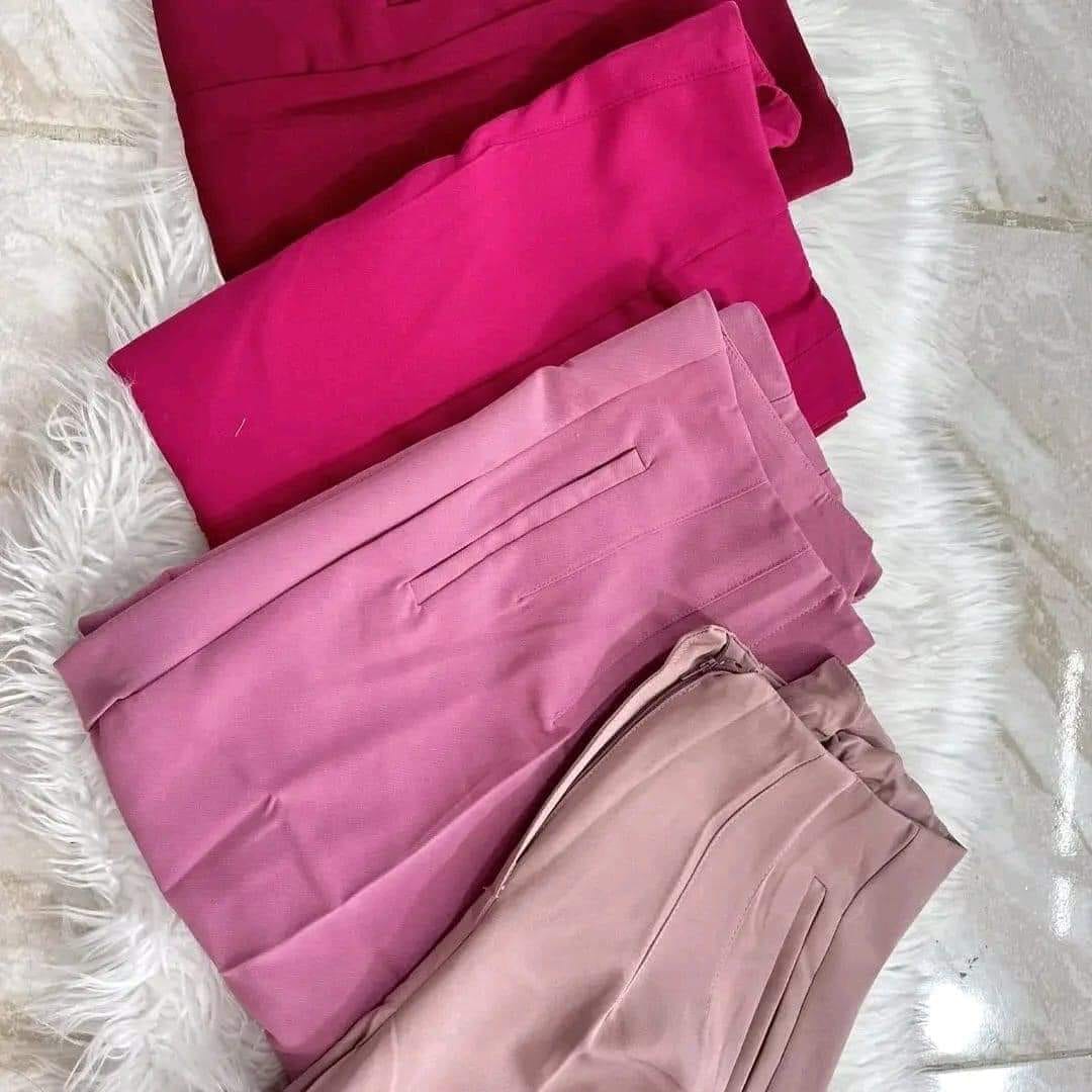 Pantalon Zara Taille 40 / L Couleur Rose - Occasion En Très Bon état