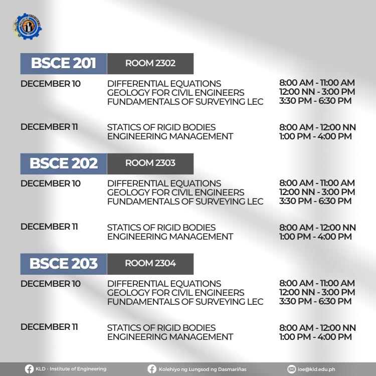 KLD - Institute of Engineering | Dasmariñas