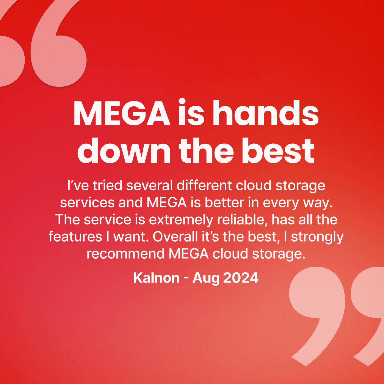 MEGA - Thank you for taking the time to share your...