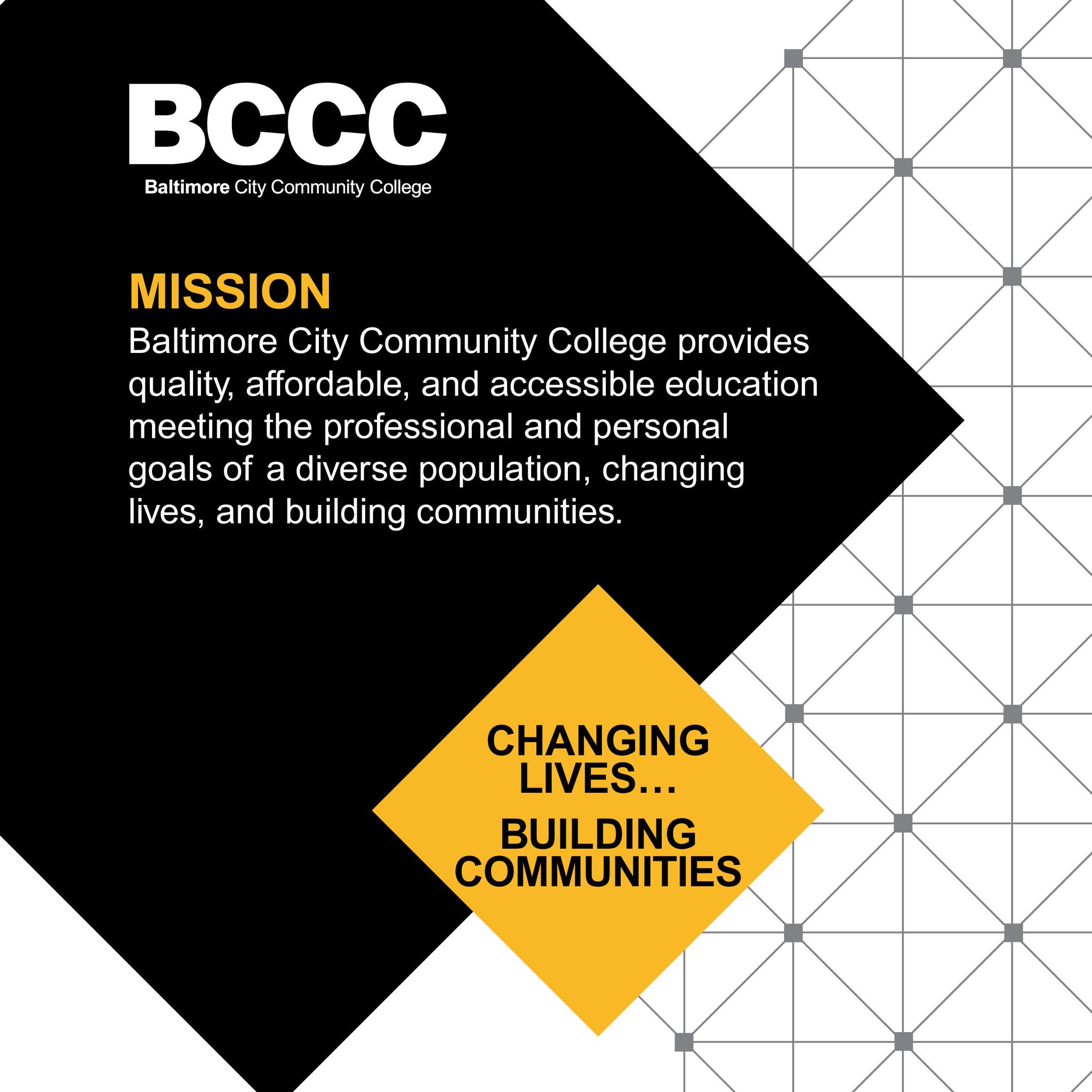 Baltimore - Learn more about BCCC's Mission, Vision & Values at bccc ...