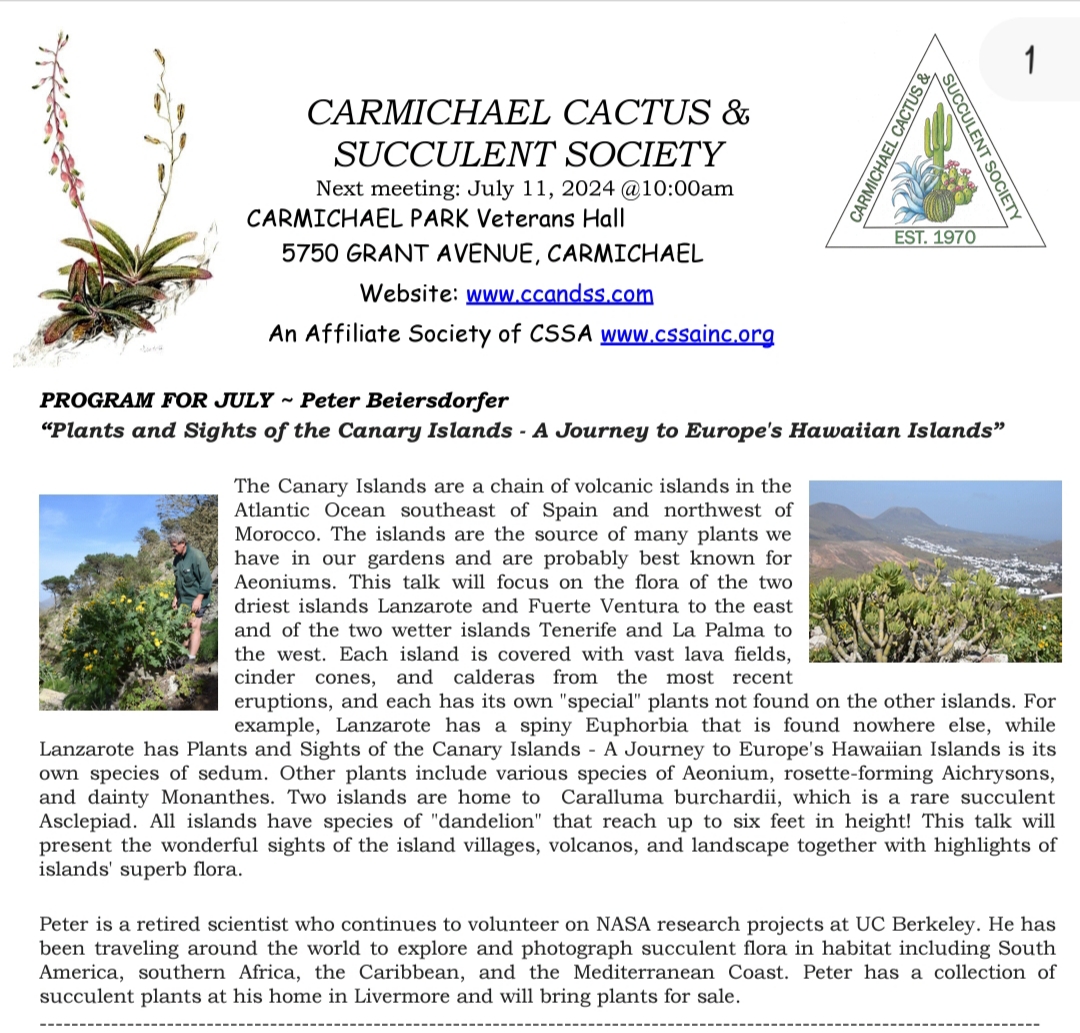 Carmichael Cactus and Succulent Society