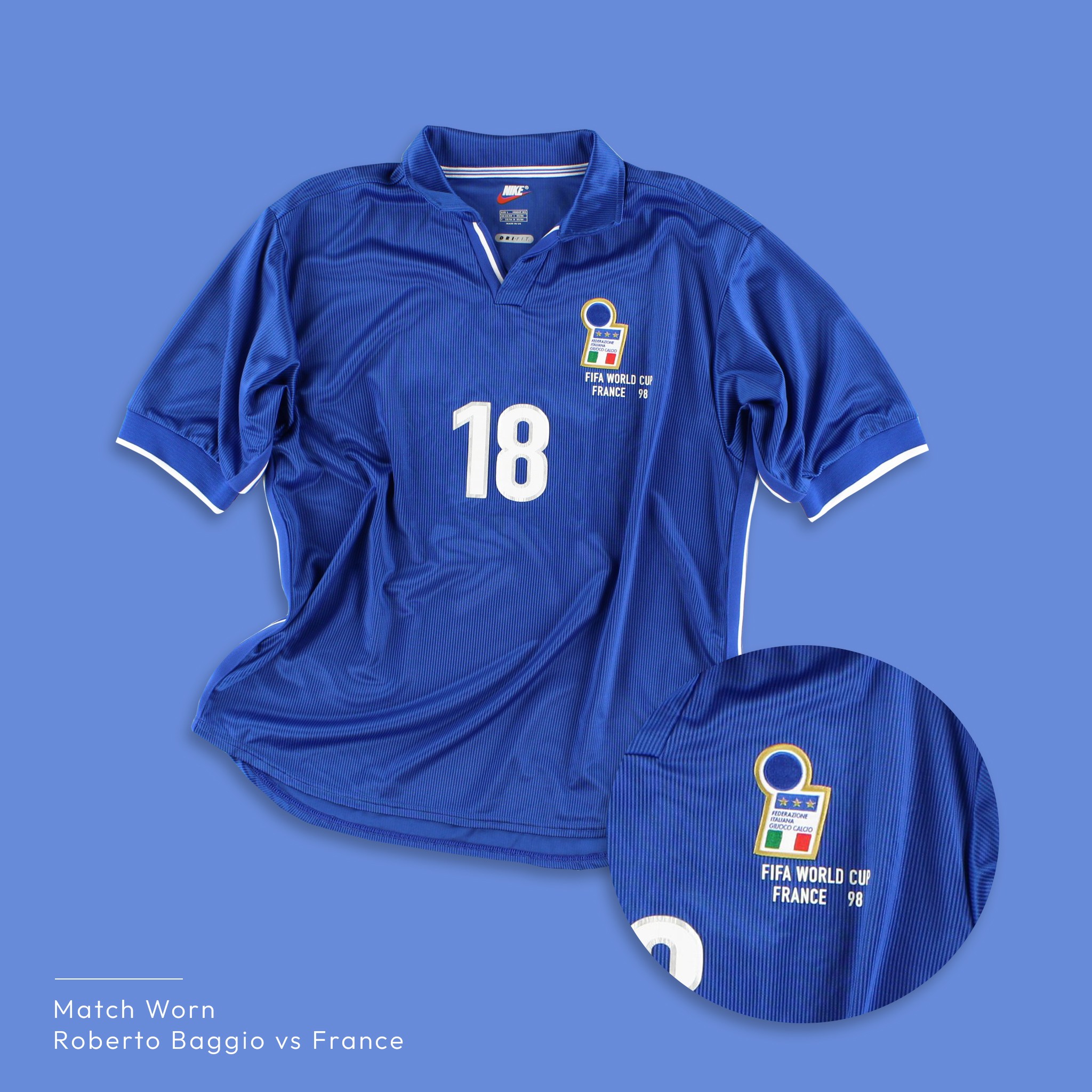 Roberto Baggio's 1998 FIFA World Cup match shirt