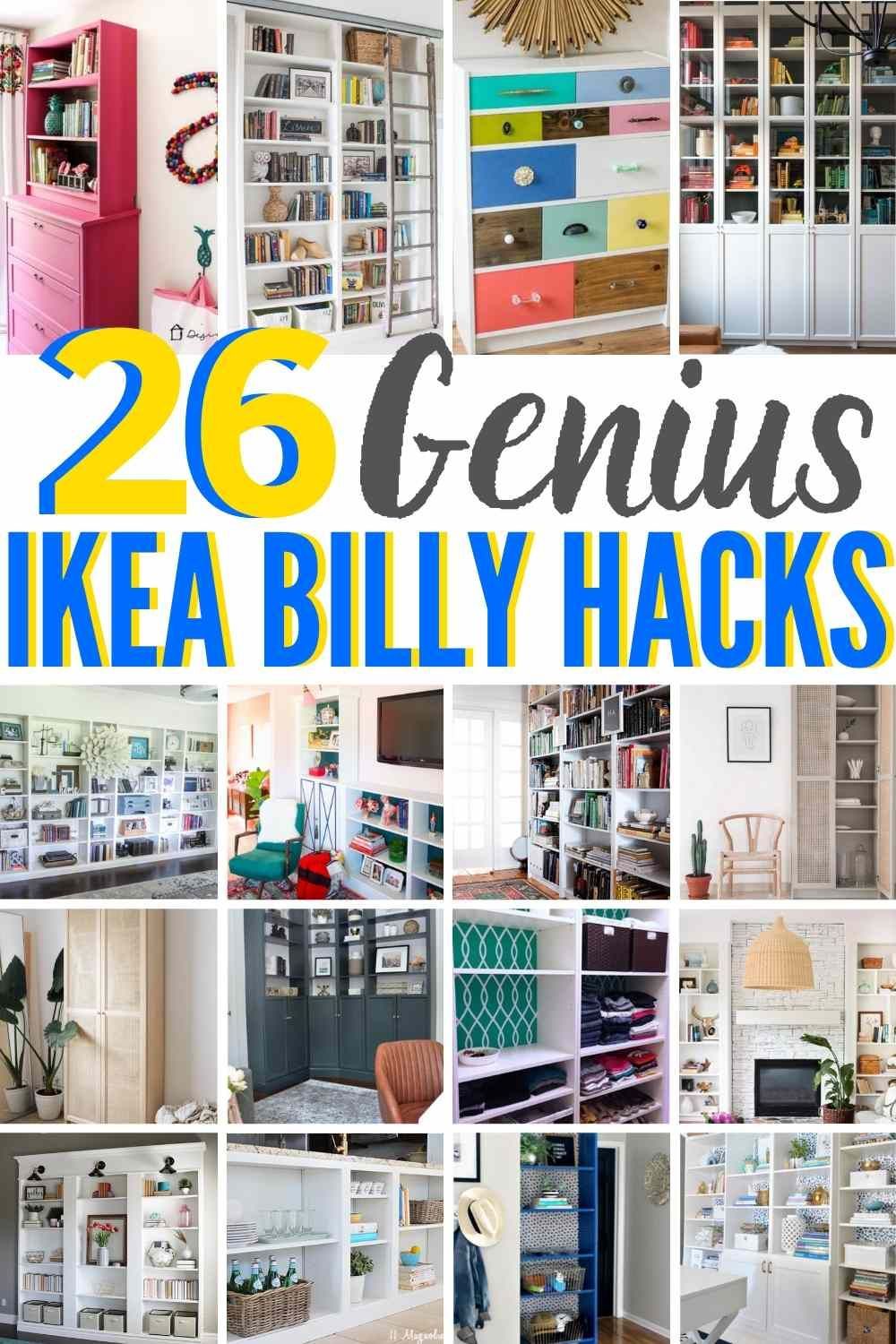 The Heathered - 🤓 26 GENIUS IKEA Billy Bookcase Hack Ideas! Amazing ...