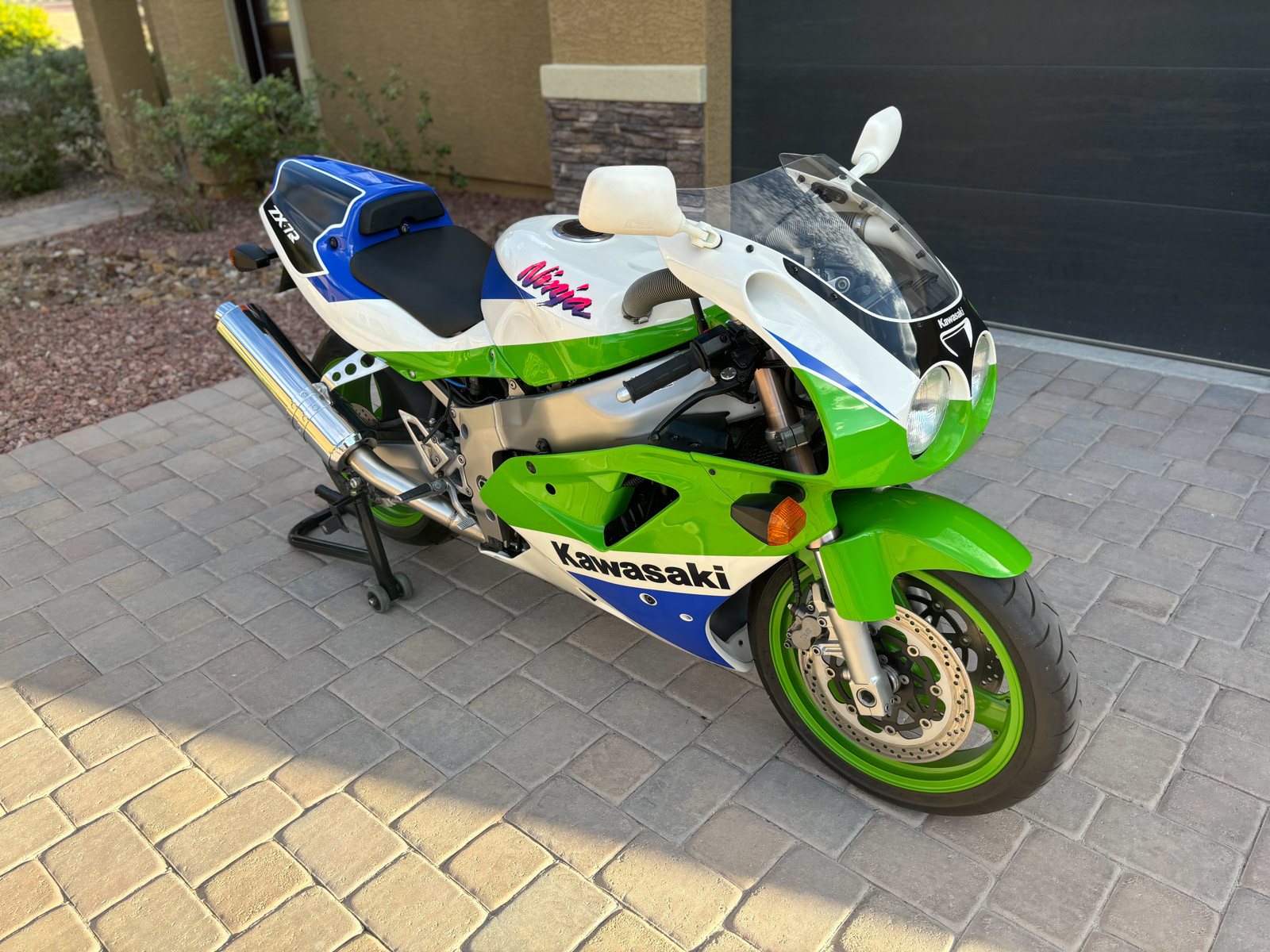 1997 Kawasaki ZX-7R track bike with ZX9R engine and upgrades