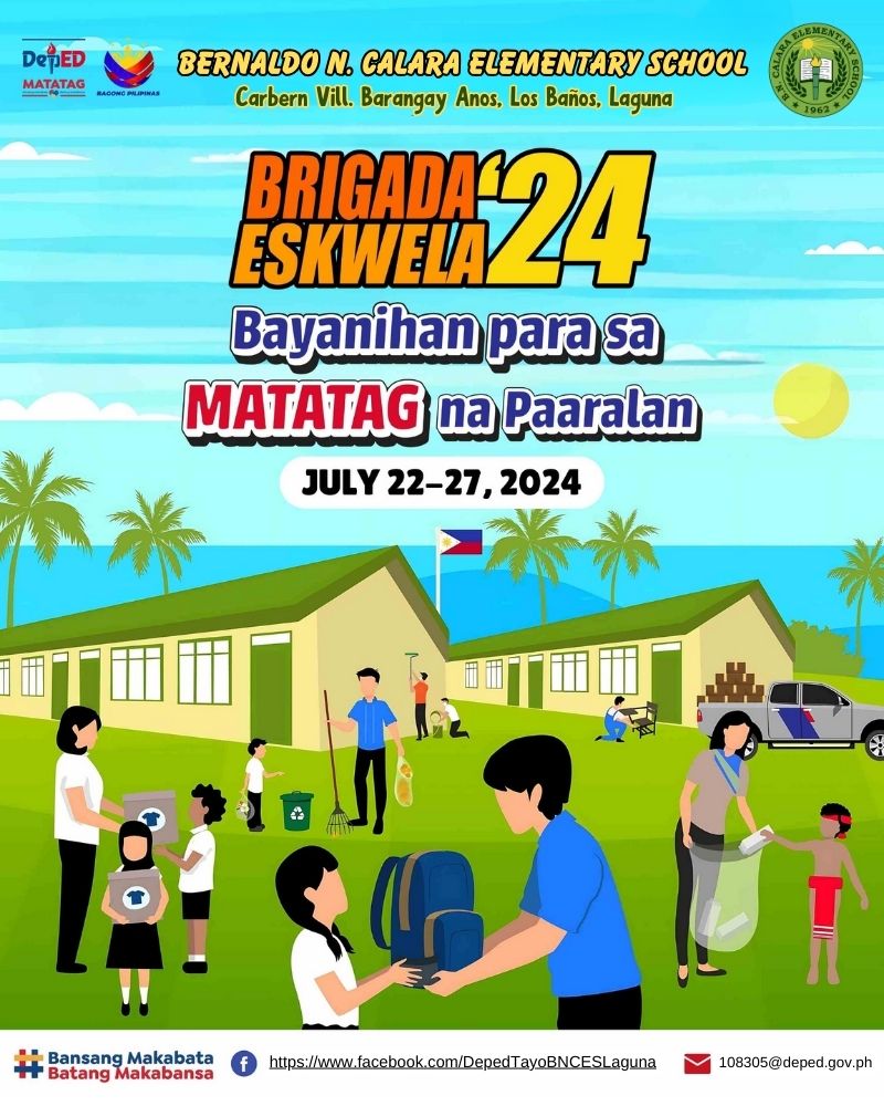 DepEd Tayo Bernaldo N. Calara ES- Laguna - BRIGADA ESKWELA 2024 ...