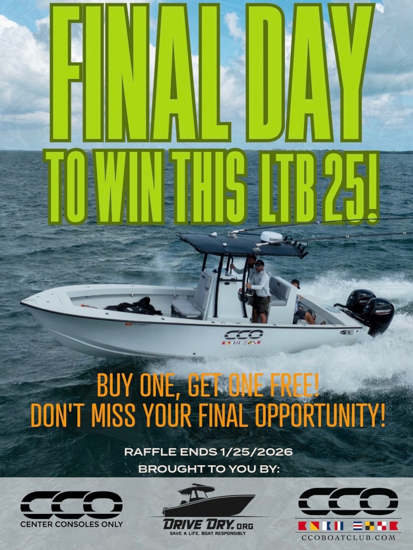 Center - LAST CHANCE TO ENTER!!!! We close things down today at 1pm, so ...