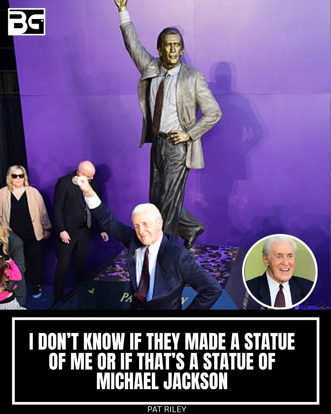 Basketball - Pat Riley reacted to the statue that the NBA made for him ...