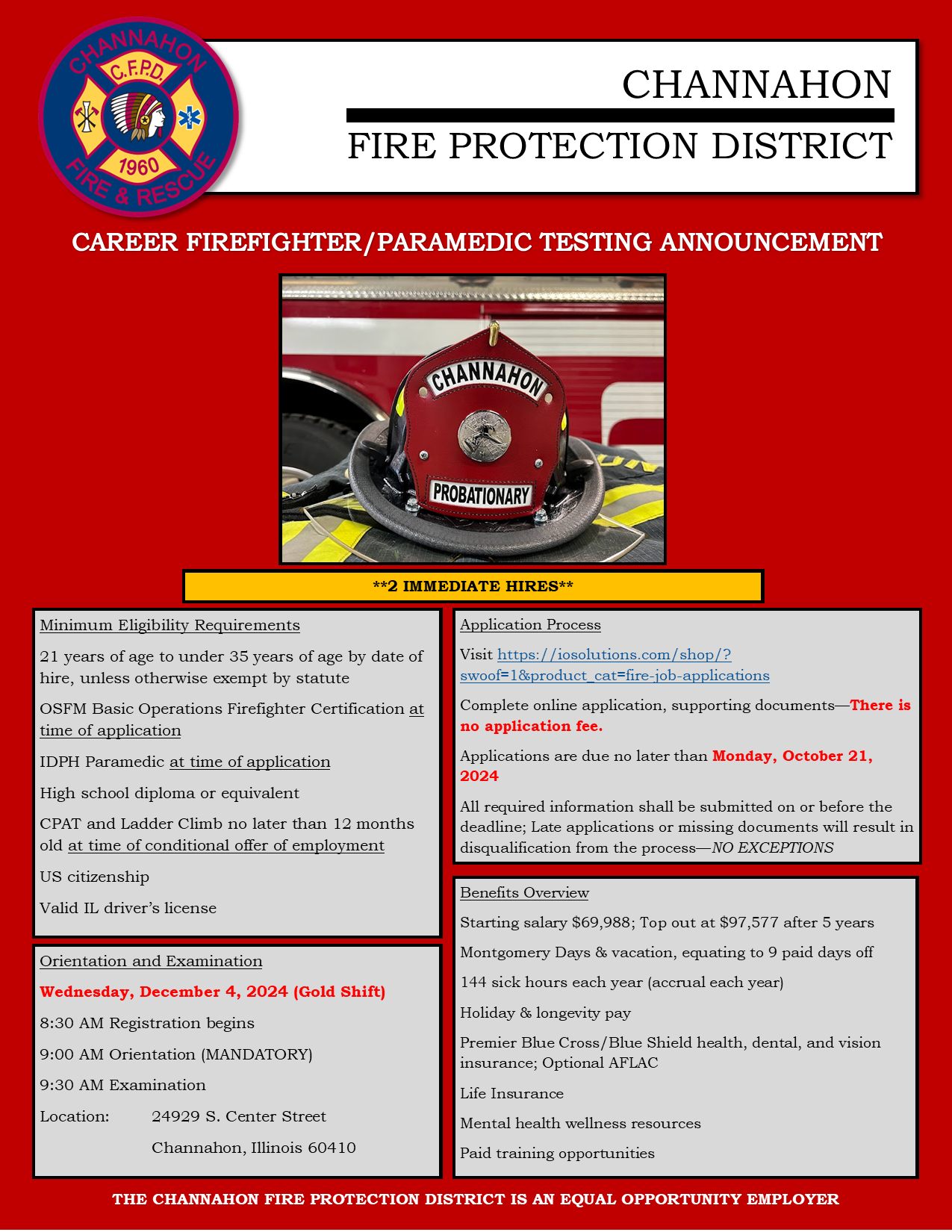 Channahon Fire... - Channahon Fire Protection District | Facebook