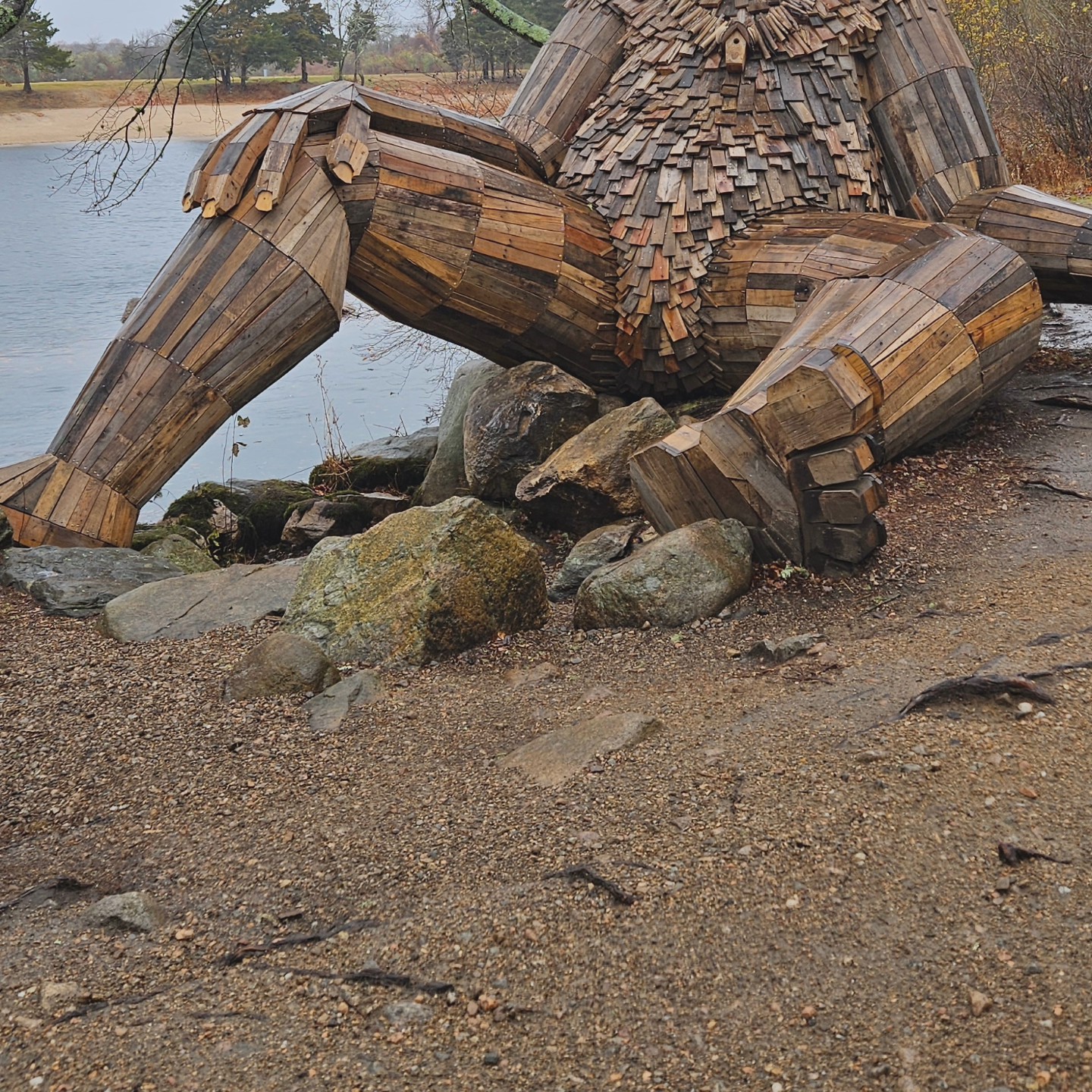 Free dog-friendly trails and Thomas Dambo's troll art in Ninigret