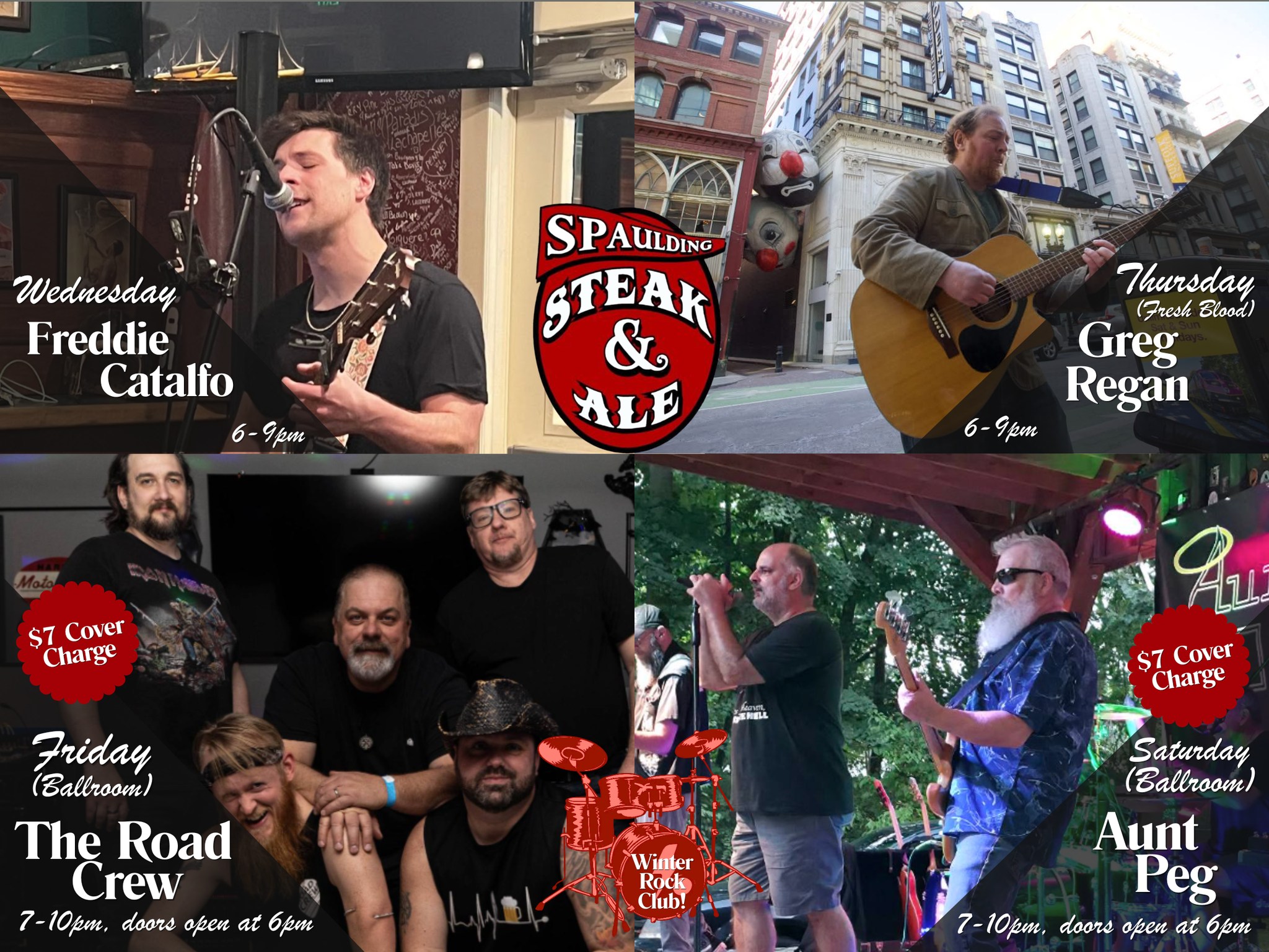 Freddie Catalfo, Greg Regan, The Road Crew, Aunt Peg