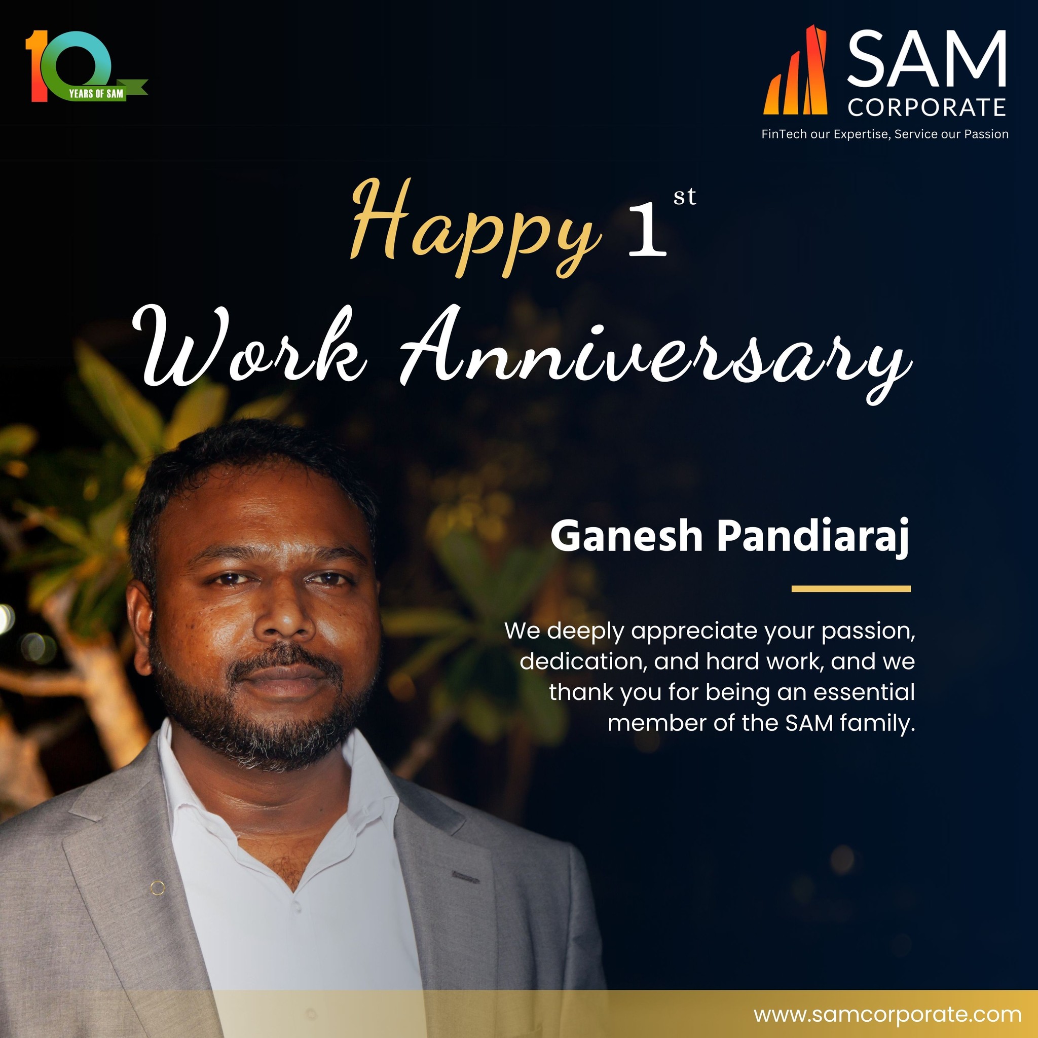 SAM Corporate - Congratulations on reaching your one-year... | Facebook