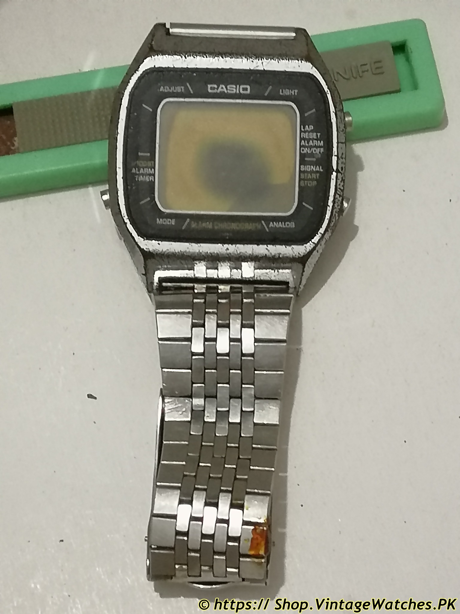 Vintage Retro Old School Casio 103 A201 Blue Thunder Digital LCD
