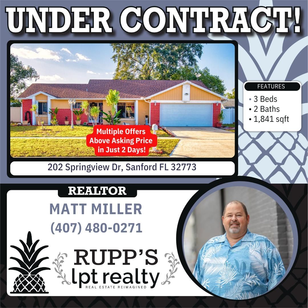 Matt Miller, Licensed Realtor, Rupp's LPT Realty | DeLand FL