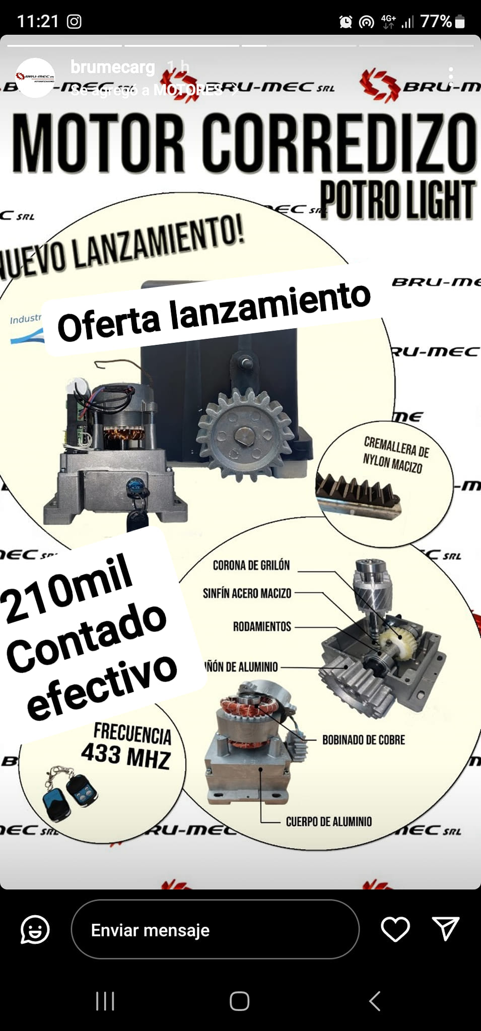Portech - Oferta lanzamiento 210mil de contado efectivo Motor corredizo ...