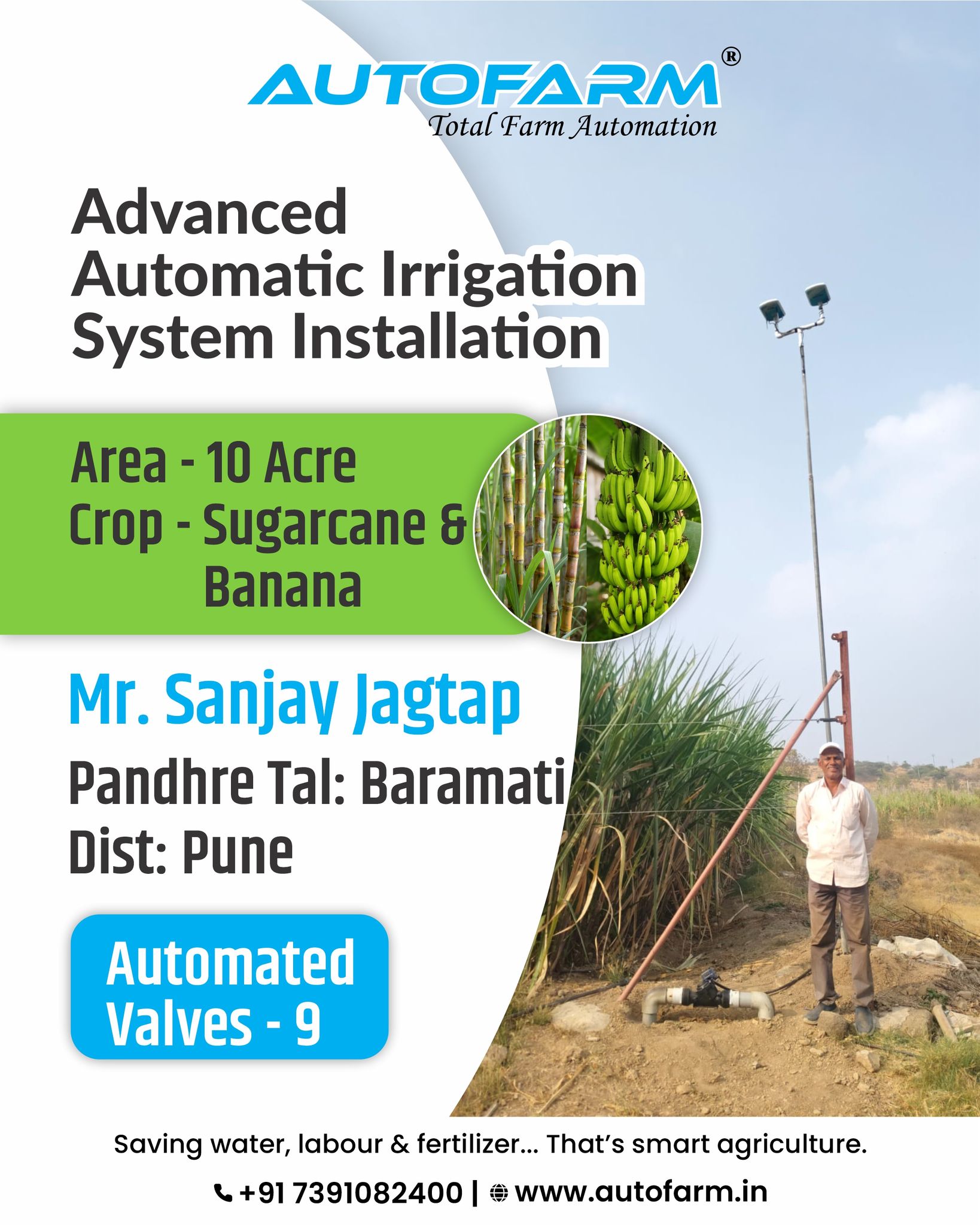 AutoFarm - Mr. Sanjay Jagtap from Pandhre, Taluka: Baramati, District ...