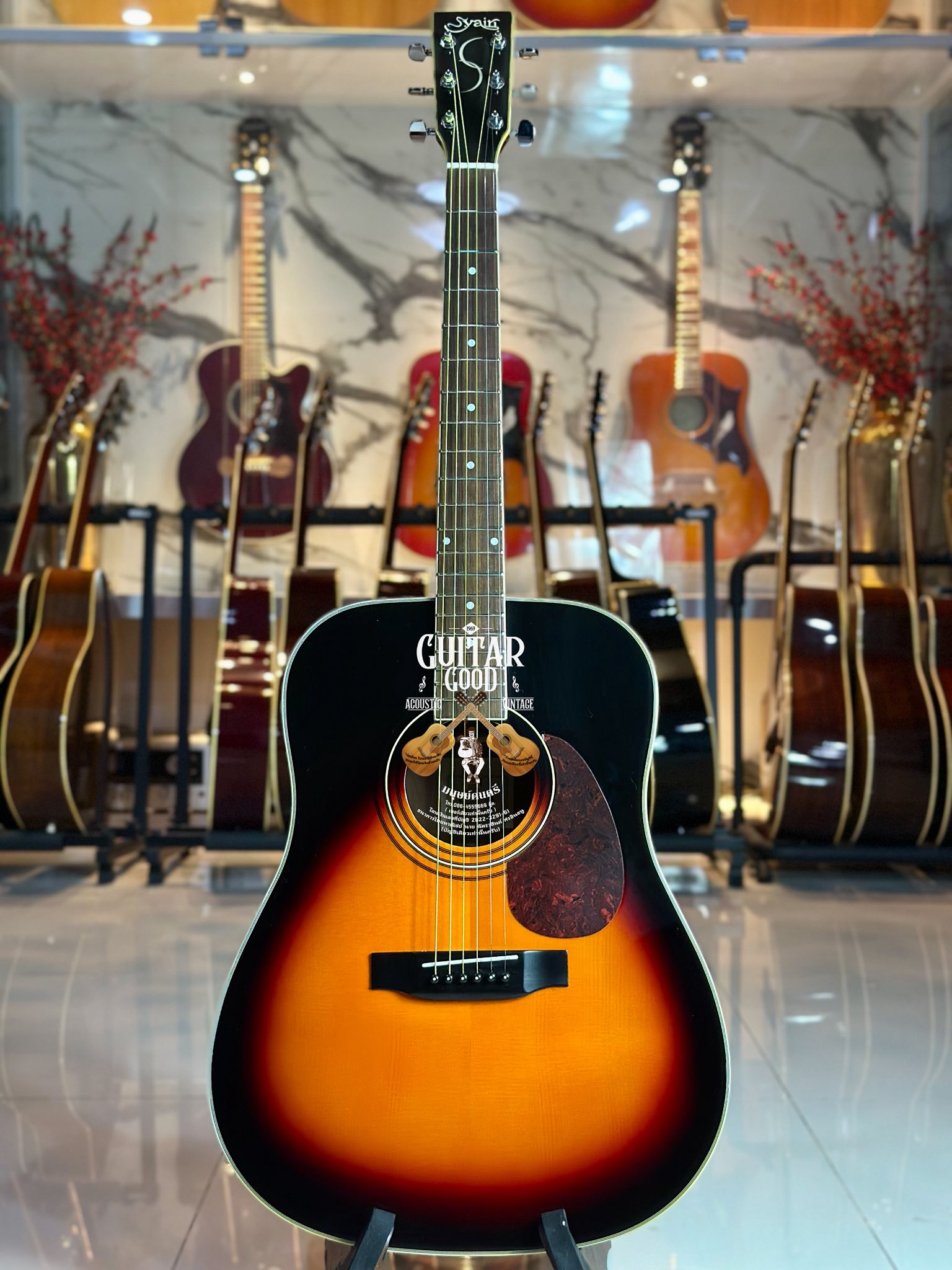 🎸S.yairi YD-28-3TS (TOP SOLID) สีซันเบริซ์ สภาพสวยงามทั้งตัว🪵ไม้