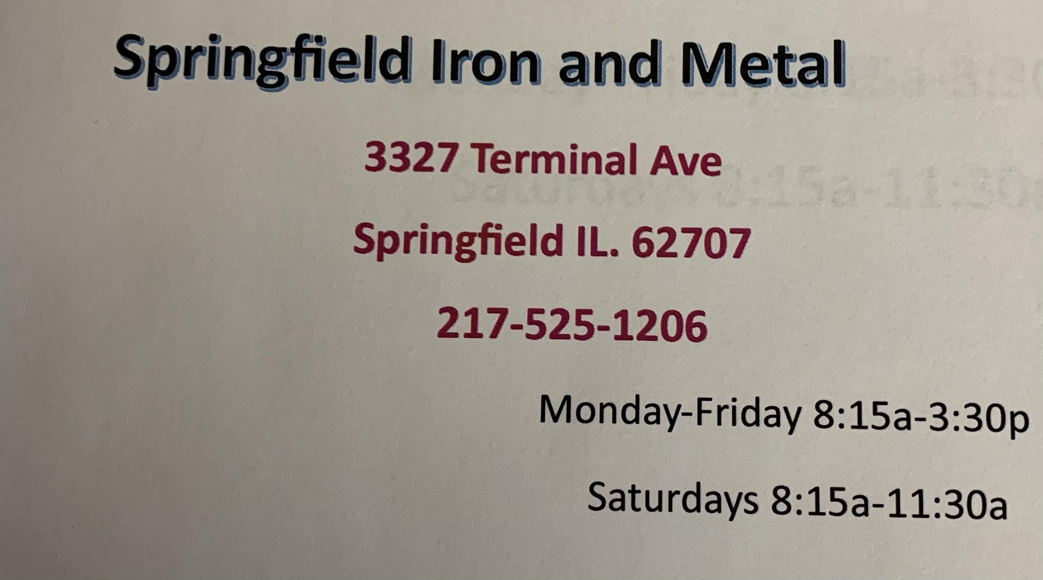 Springfield Iron & Metal | Springfield IL