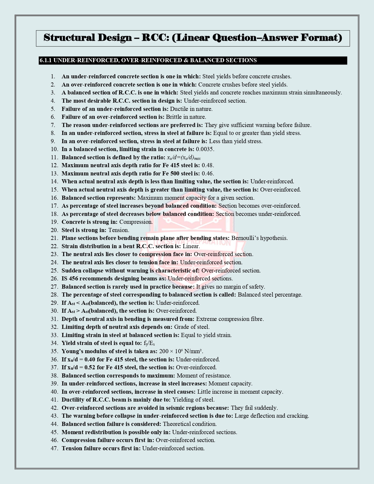 RCC Important... - Loksewa Preparation - Civil Engineering | Facebook
