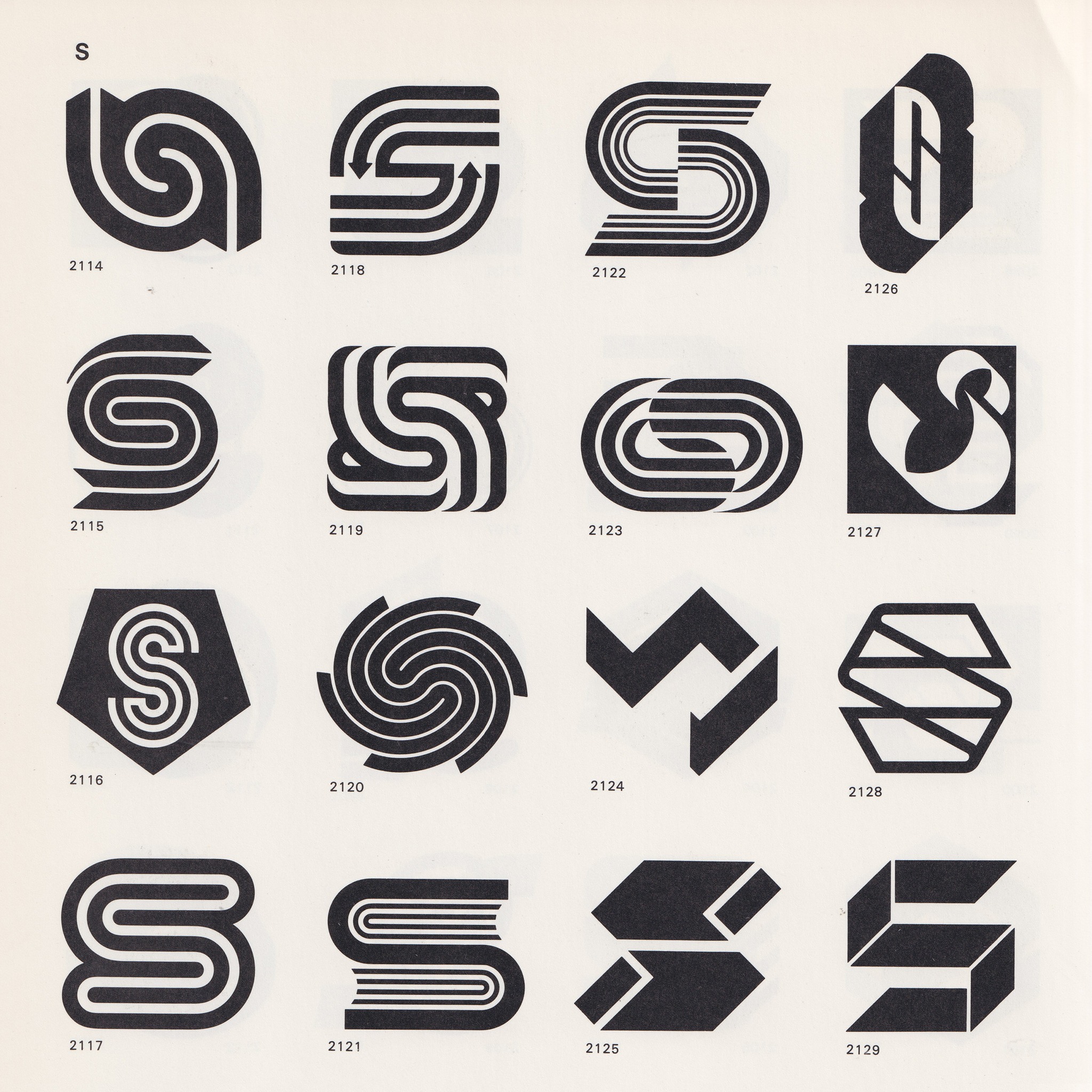S' logos from from Yasaburo Kuwayama's Trademarks & Symbols of the