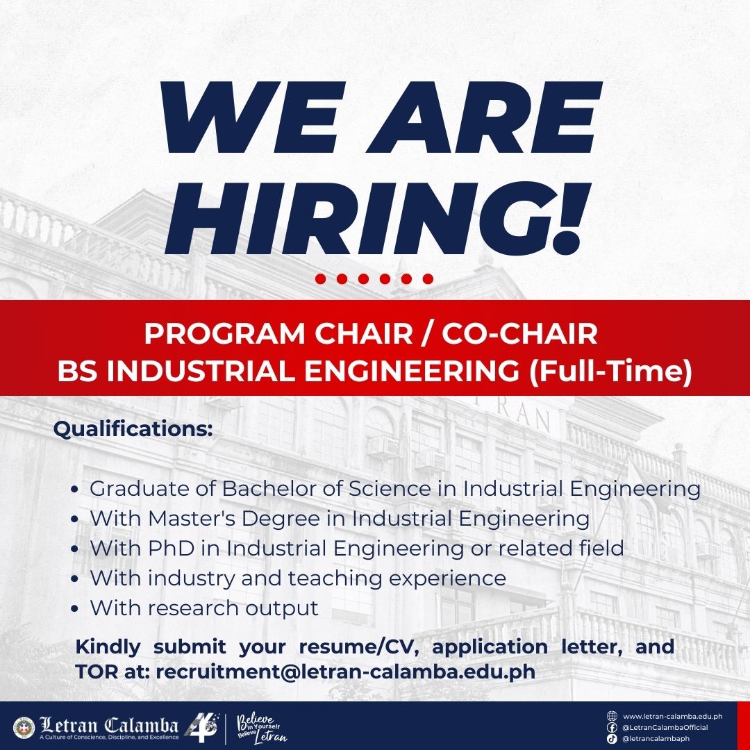 Letran Calamba Careers | Calamba