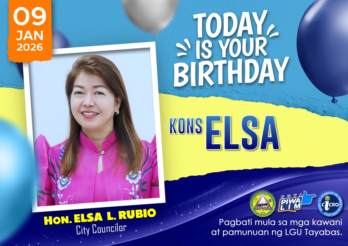 Tayabas - LGU Official Birthday Celebrator of the Day January 9, 2026 ...