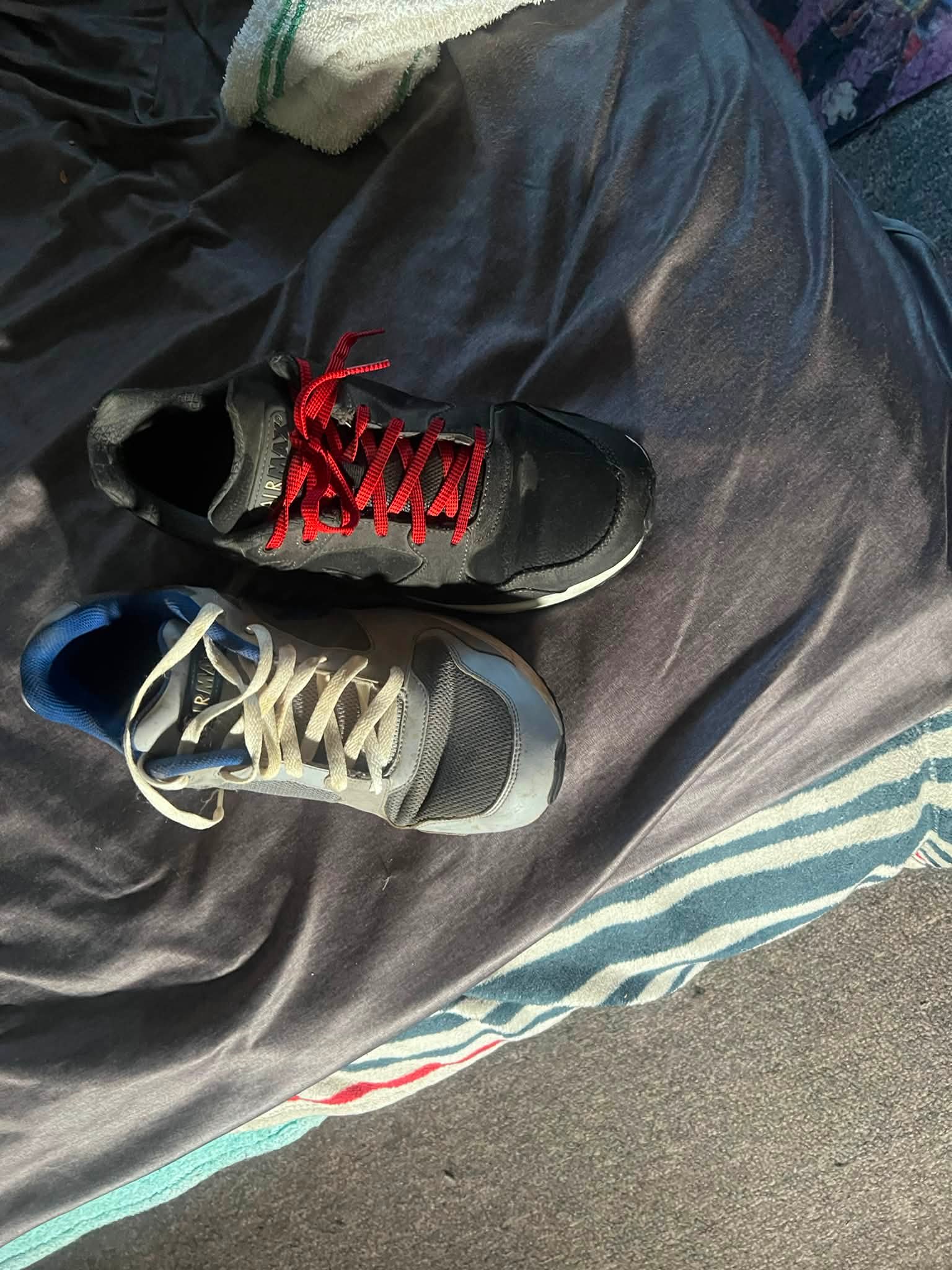 What are the 2012 light grey and blue and 2013 dark grey and red
