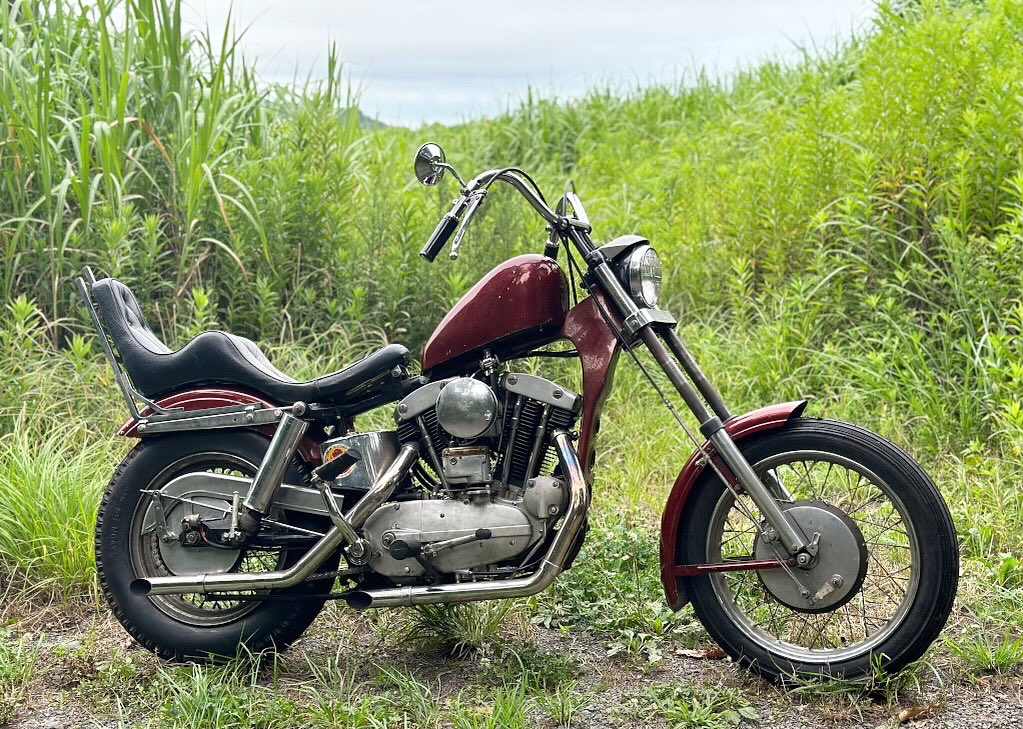 57' XLH Chicago Survivor Chopper. #bluegroove #bluegroovechoppers