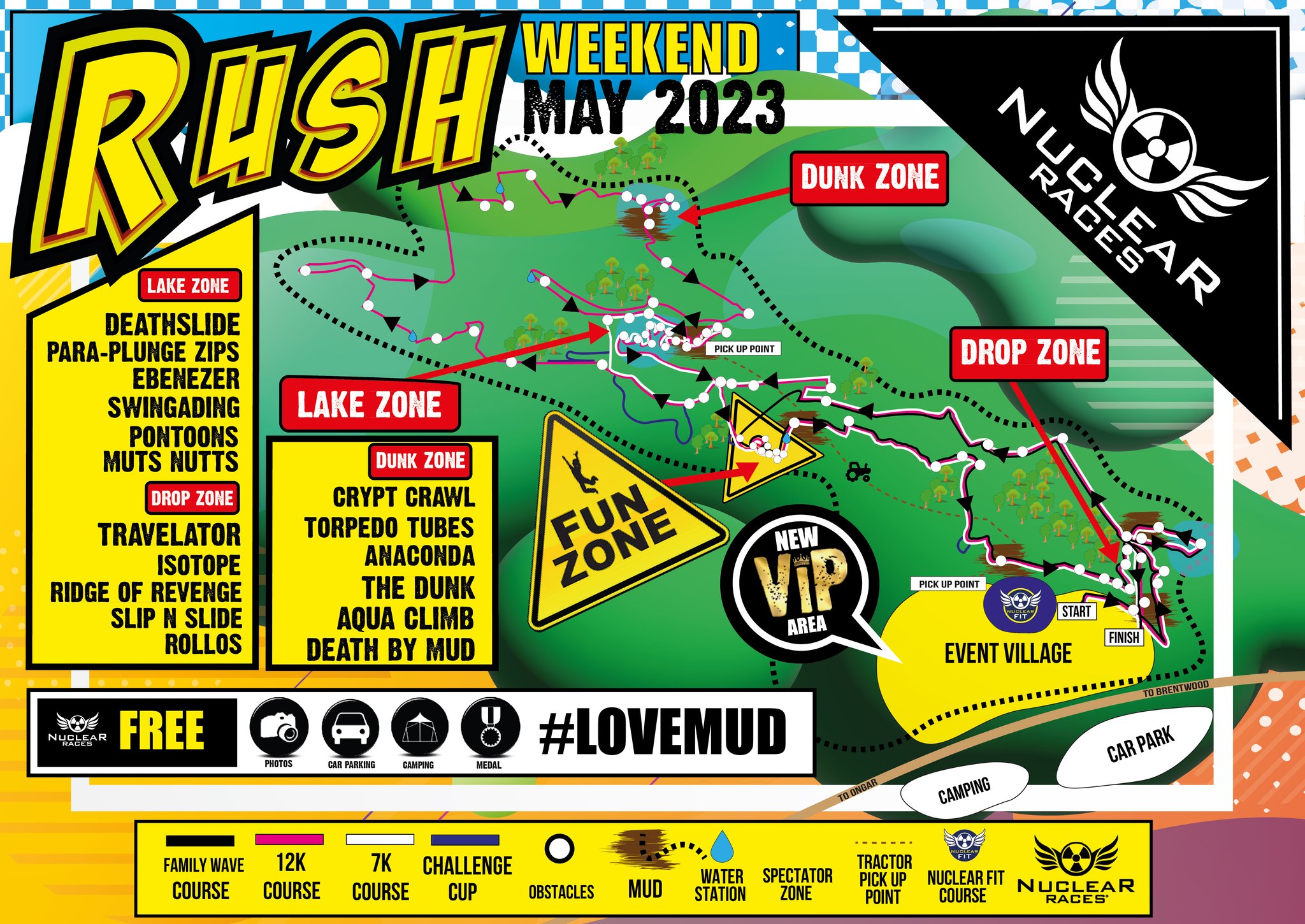Nuclear Races - ⚠️RUSH WEEKEND 2023 MAP⚠️ Here it is... | Facebook