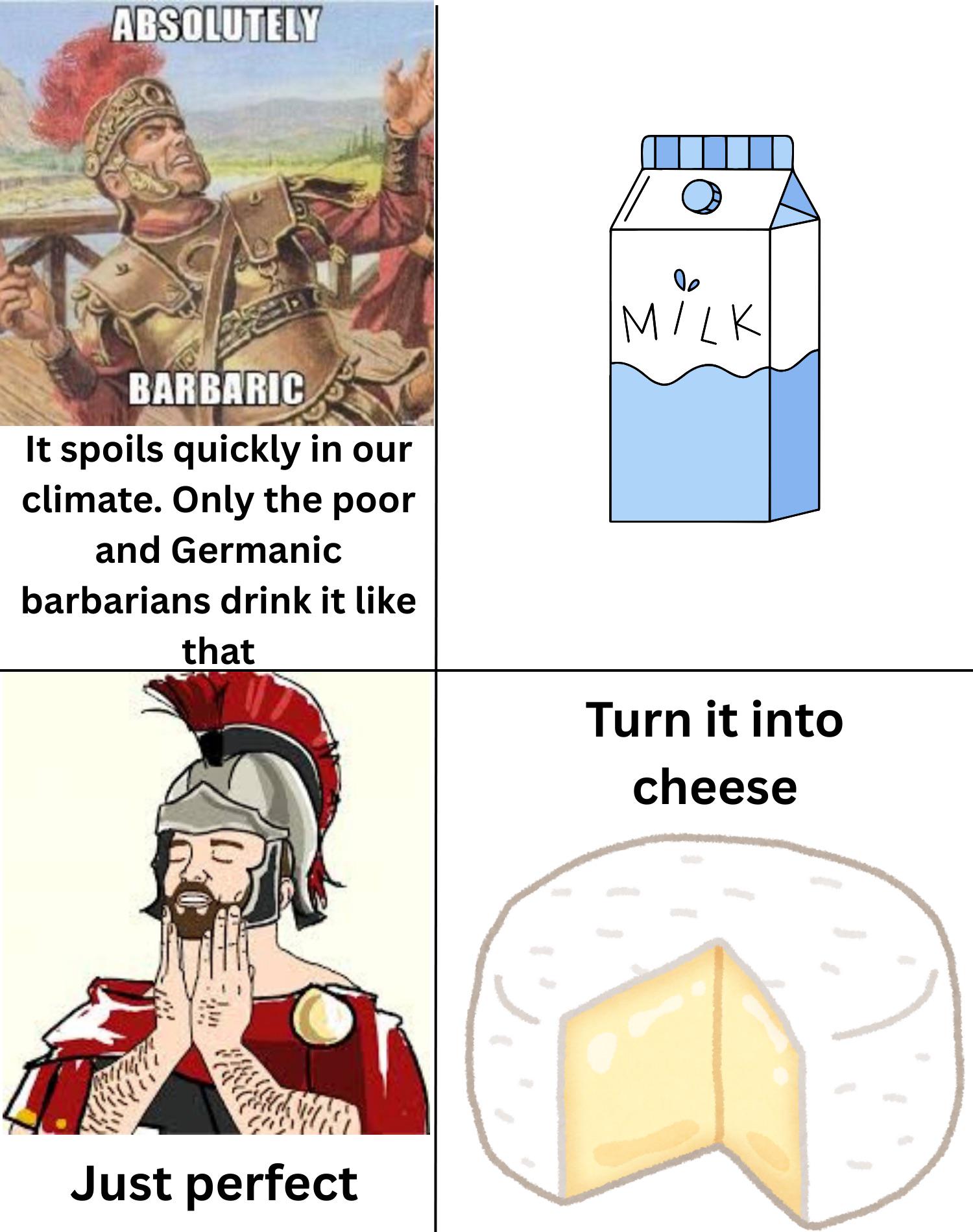 SPQR - The civilized way to eat milk. PS: Decimate the prices with the ...
