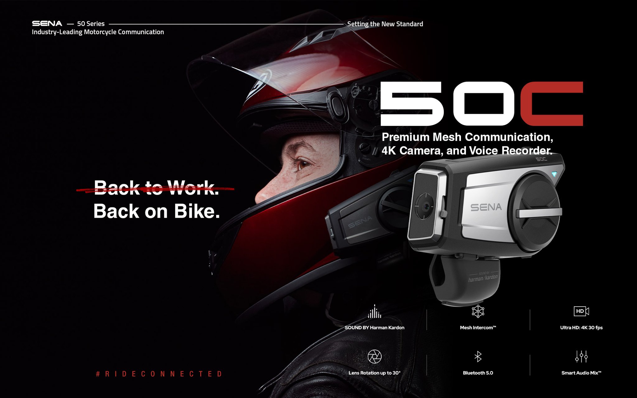 Camera and comms all-in-one! Shop the 50C now at Sena.com #Sena 