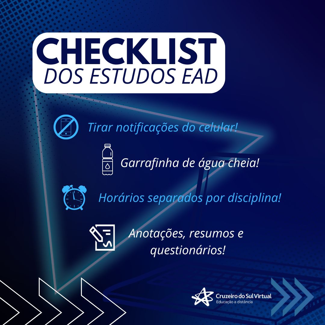 🎓📚 Checklist dos Estudos EAD 📚🎓 Estudar online pode ser desafiador, mas ...