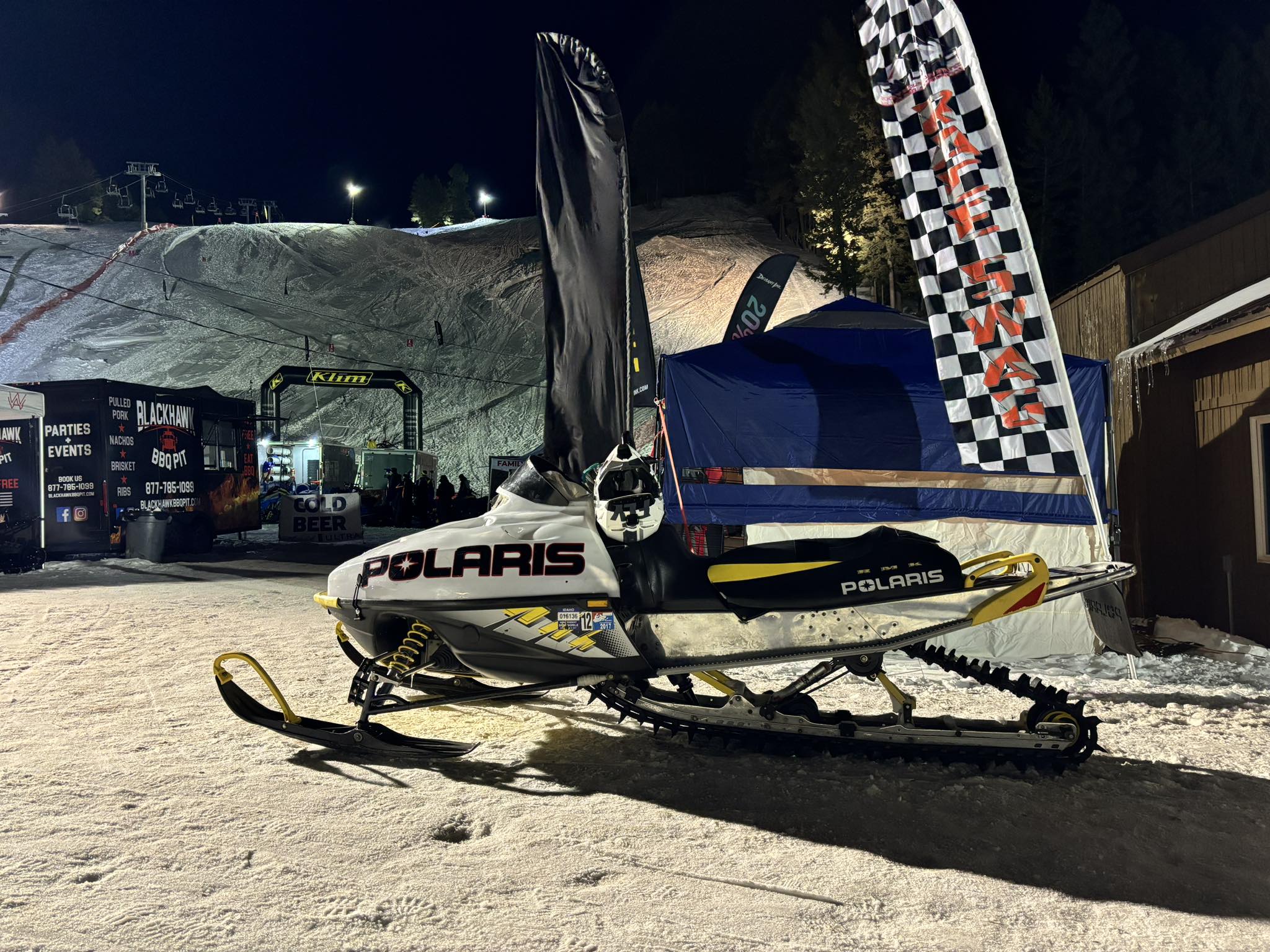 What track and skid upgrades fit Polaris snowmobiles with 155 2.86