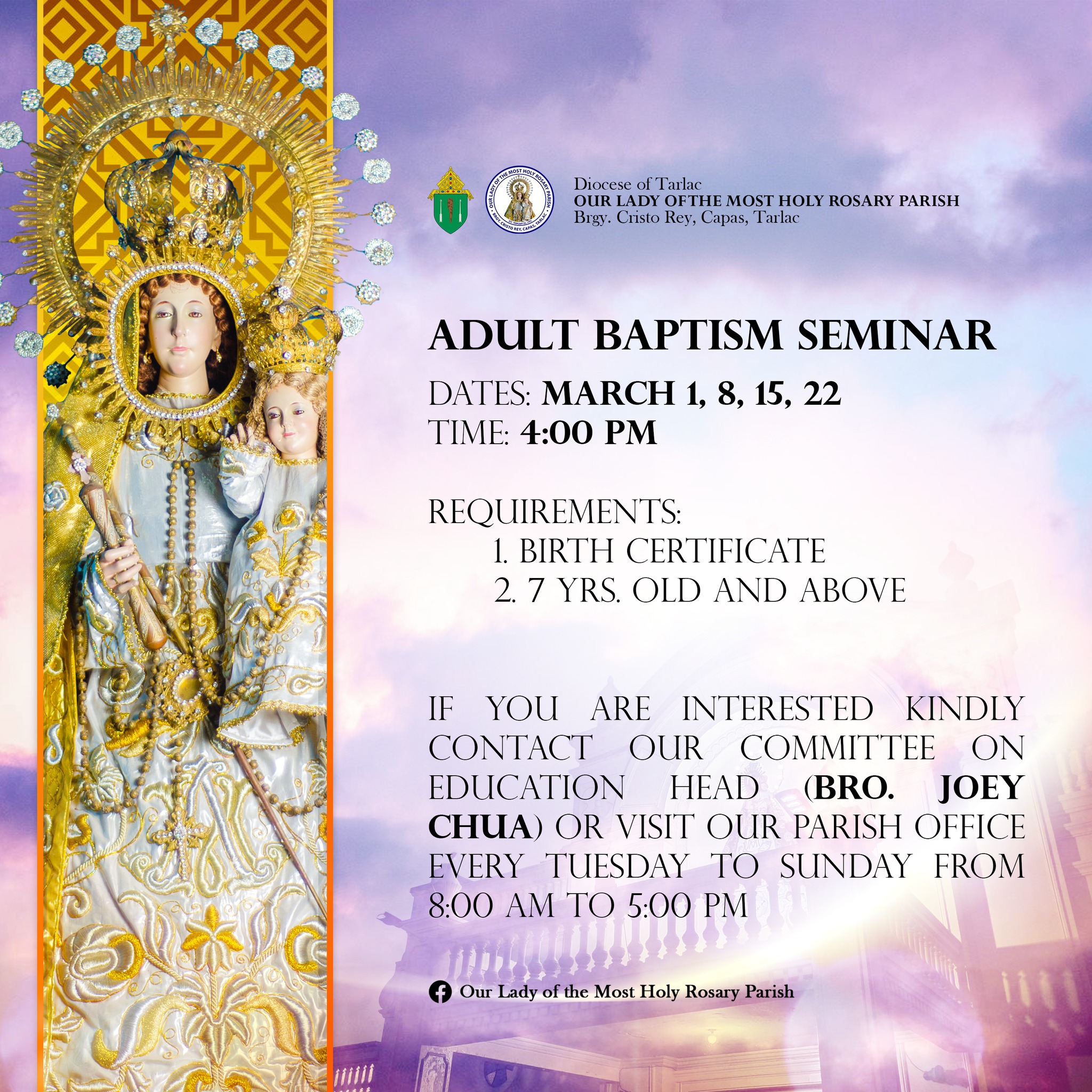 Our Lady Of The Most Holy Rosary Parish | Capas