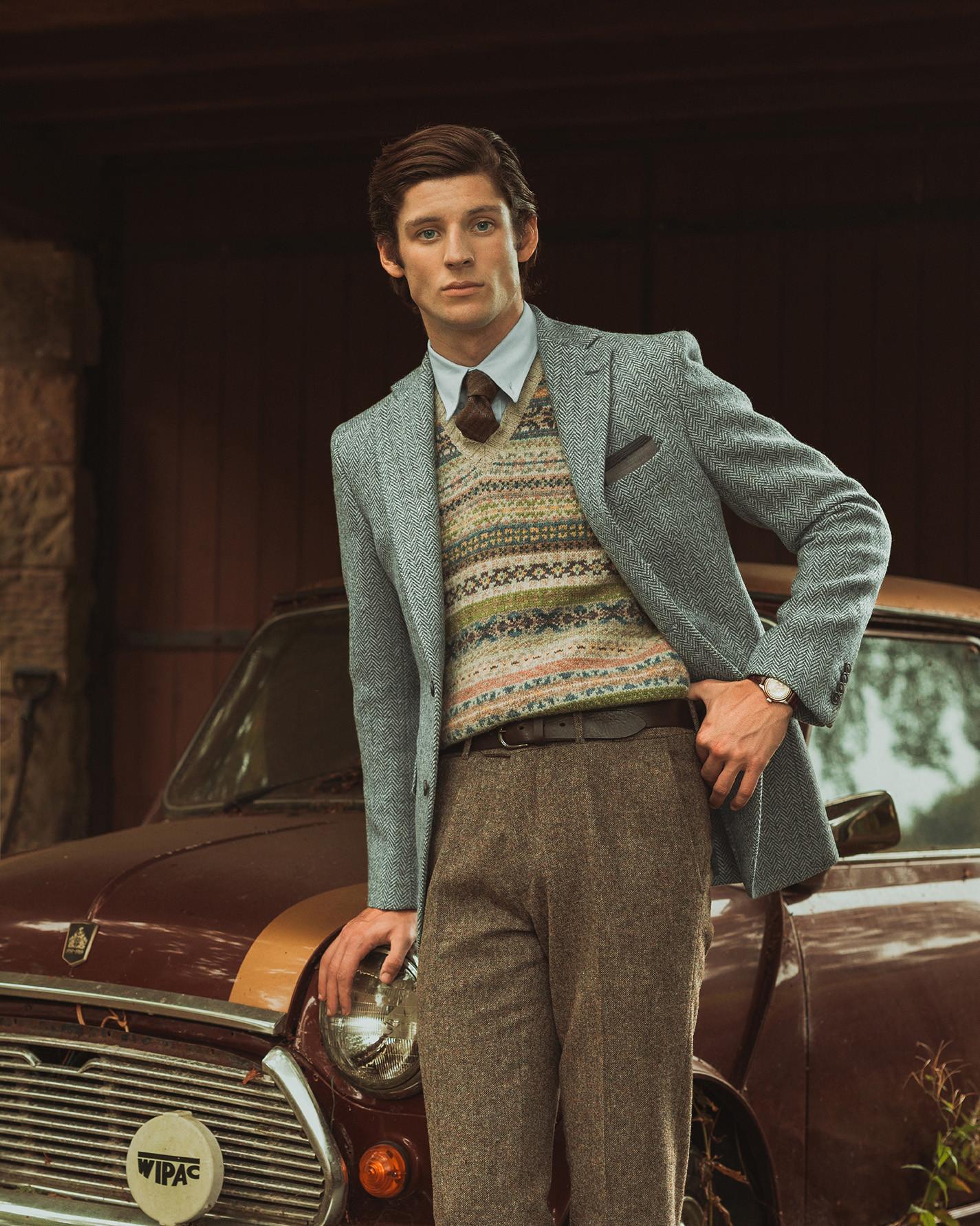 The Edward Jacket | Harris Tweed Herringbone, Shale⁠ ⁠ A blend of 