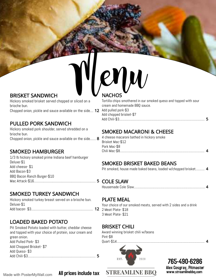 Streamline BBQ | Monticello IN