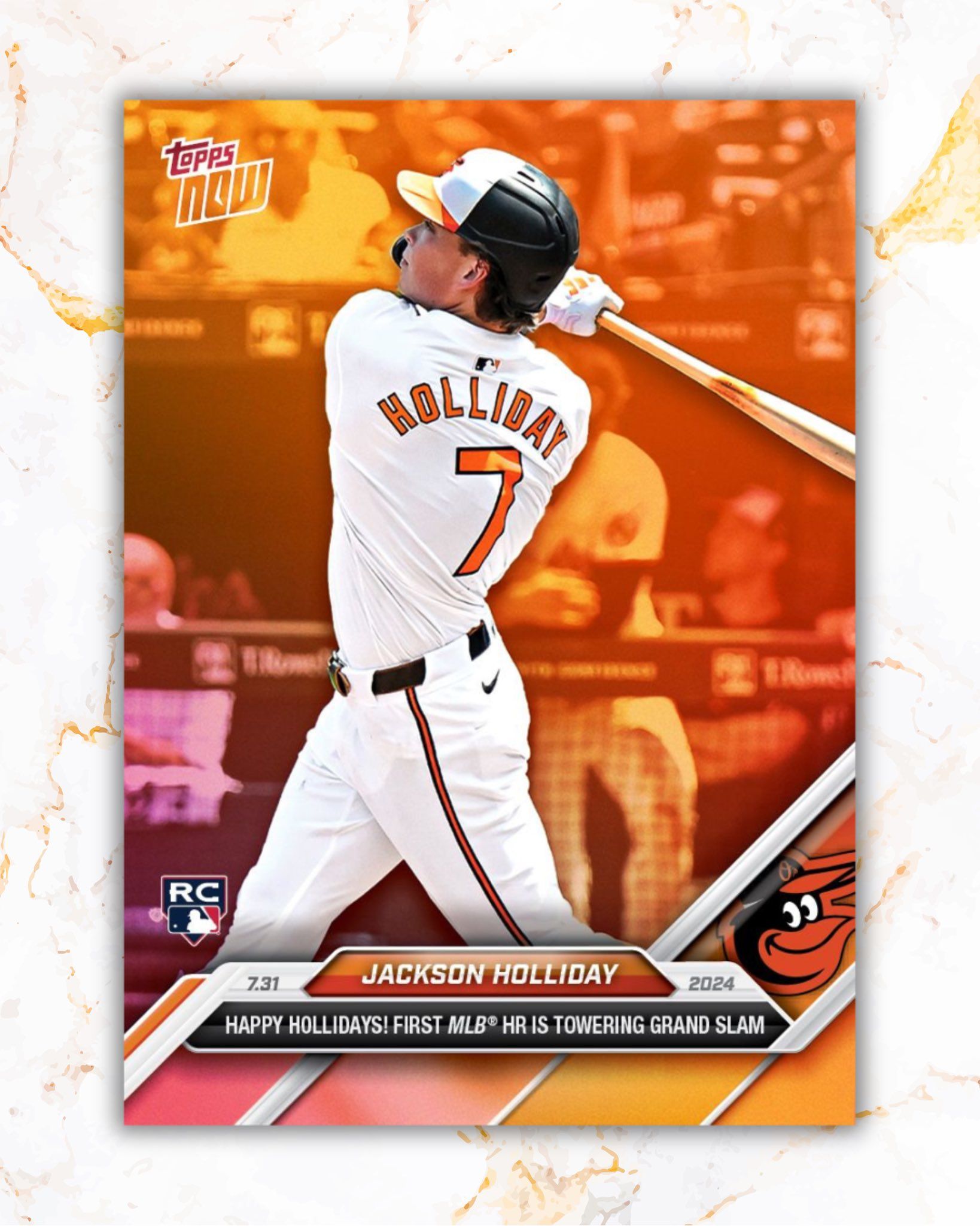 Jackson Holliday Black Refractor auto card from Bowman