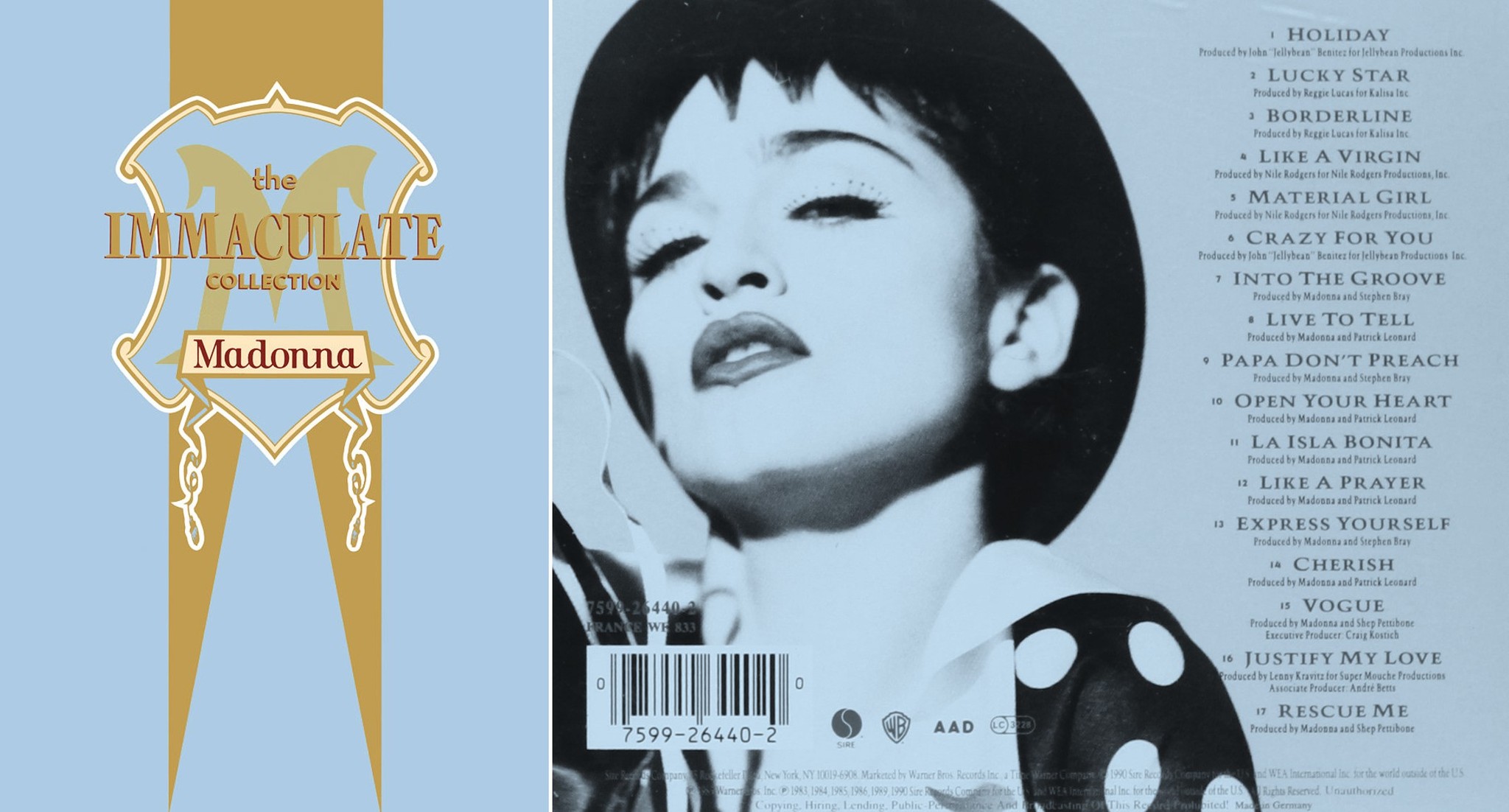 November 13, 1990 - The Immaculate Collection is released in the 