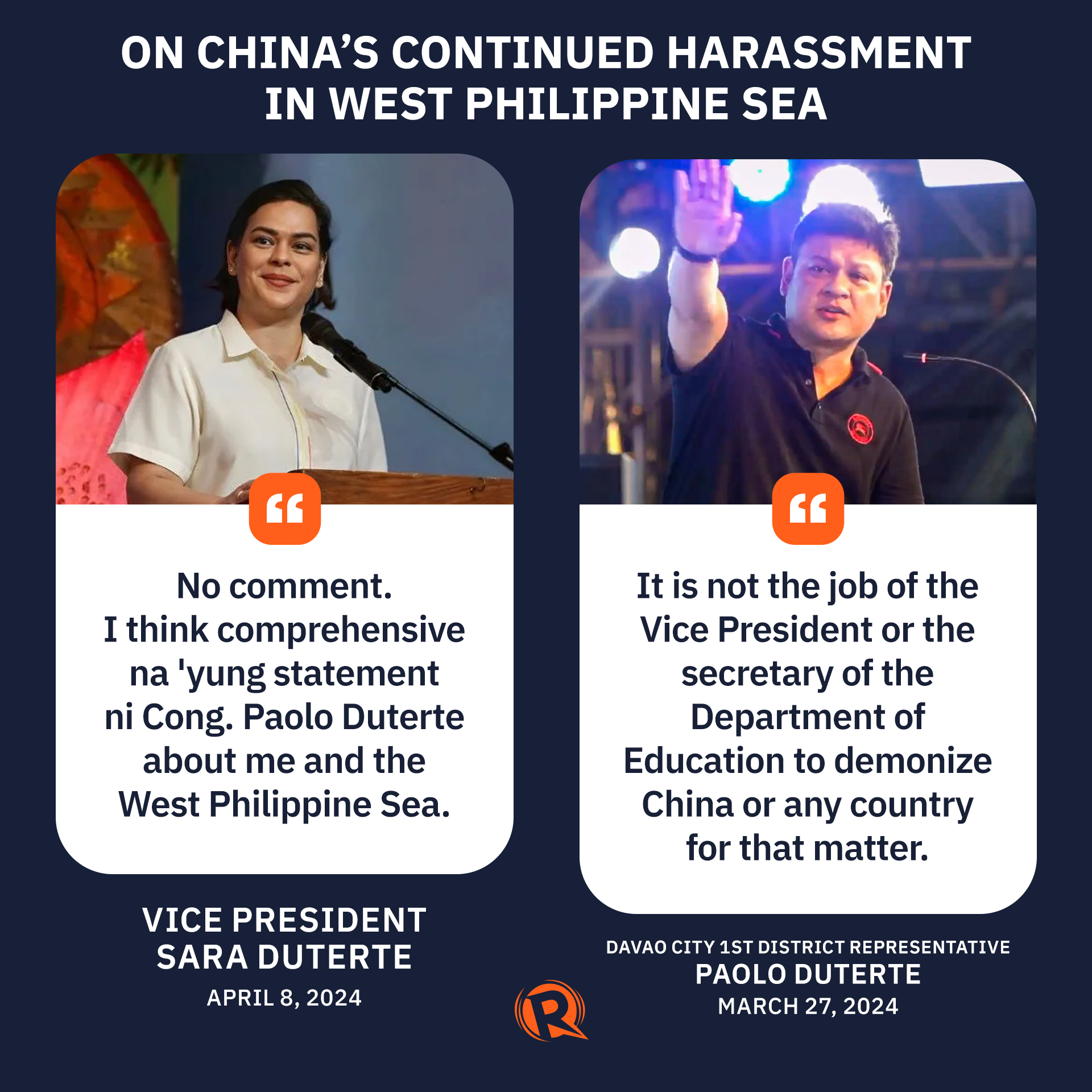 Rappler - Vice President Sara Duterte responds to... | Facebook