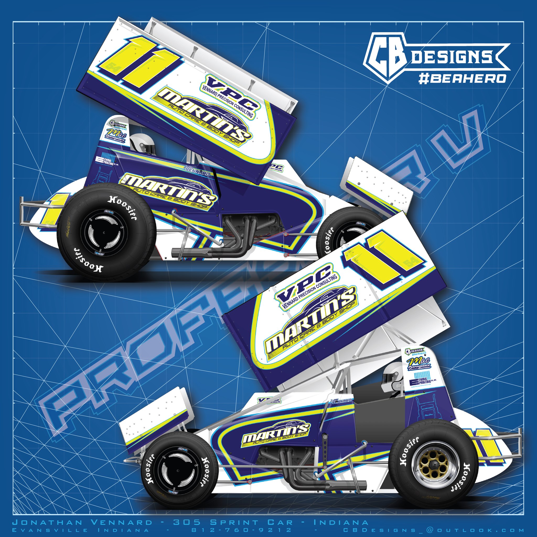 CB Designs - 2024 Wing Sprint Car Design for Jonathan...