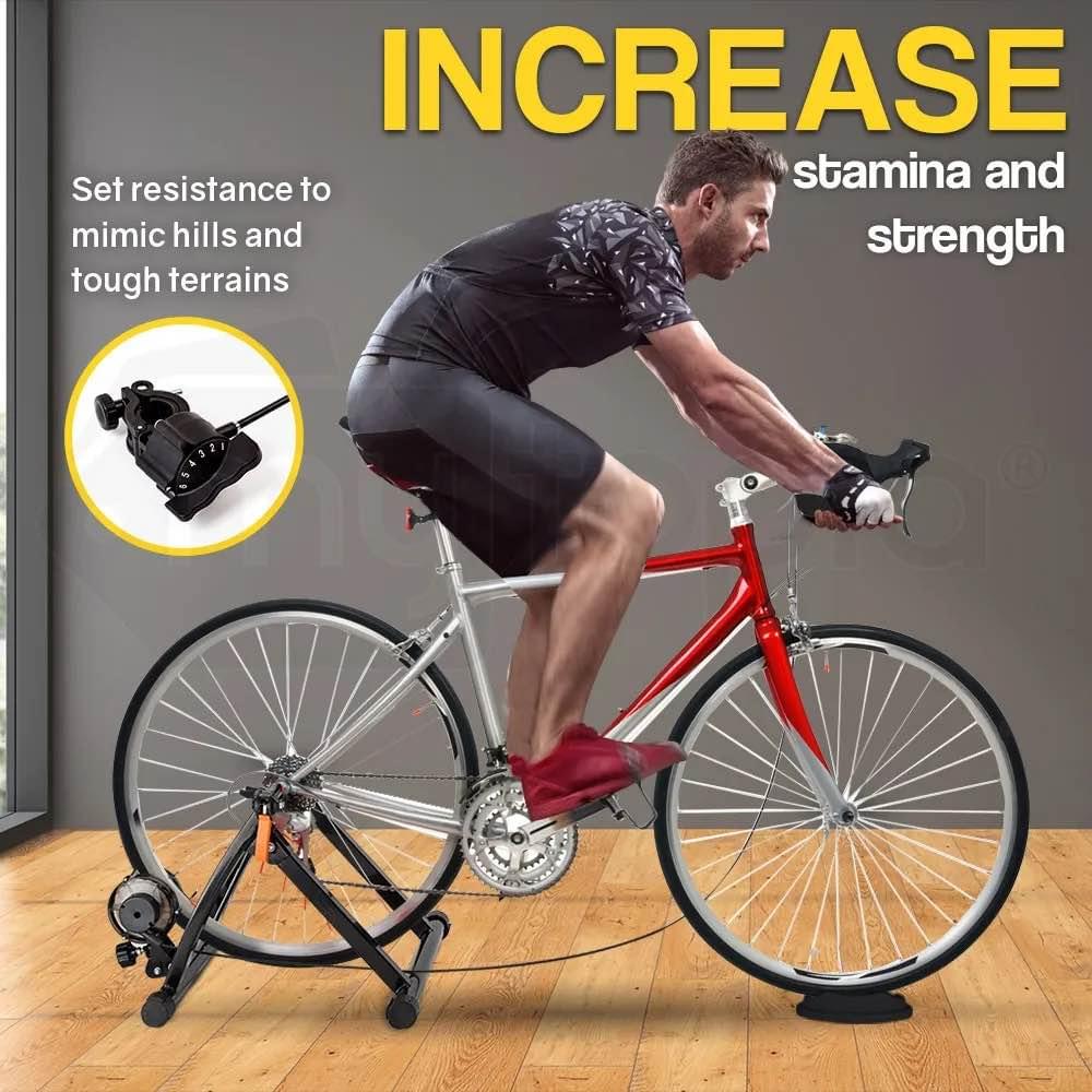 PROFLEX Indoor Bicycle Trainer - Bike Cycling Stationary Magnetic Stand ...